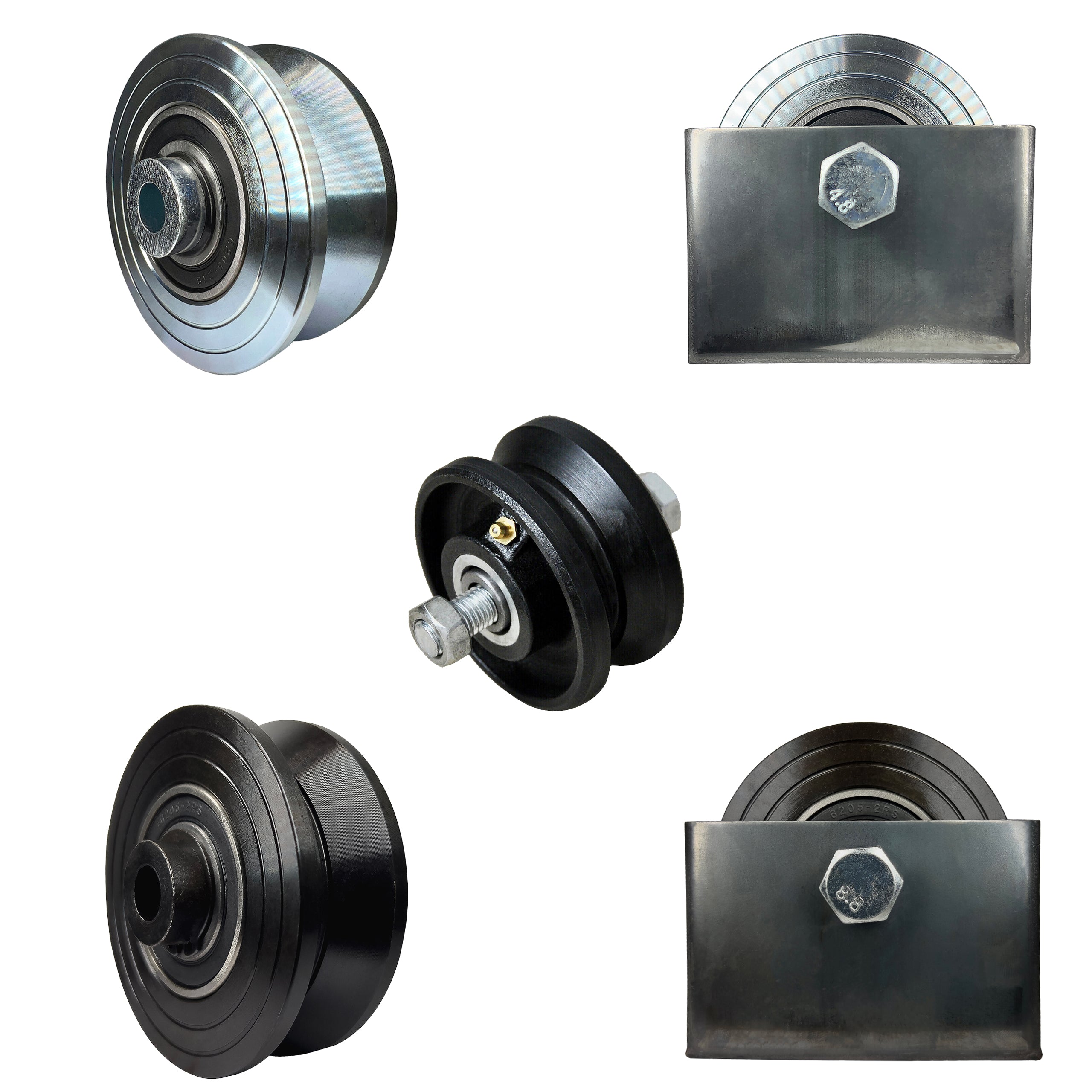 V-Groove Gate Wheel Solid Steel Cast Iron V Track Caster Wheel