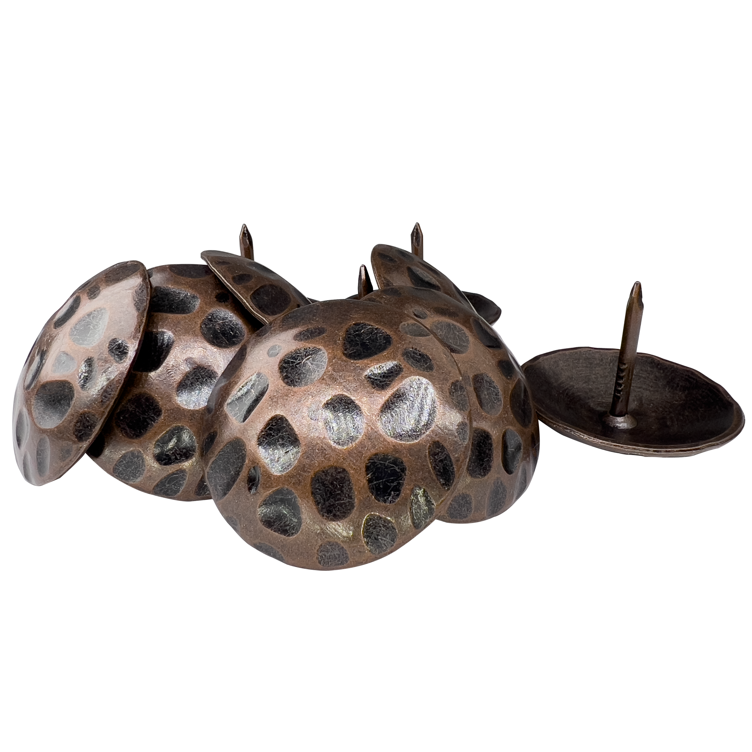 1.5” Decorative Clavo Nails Round Cratered Iron Antique Rustic Finish