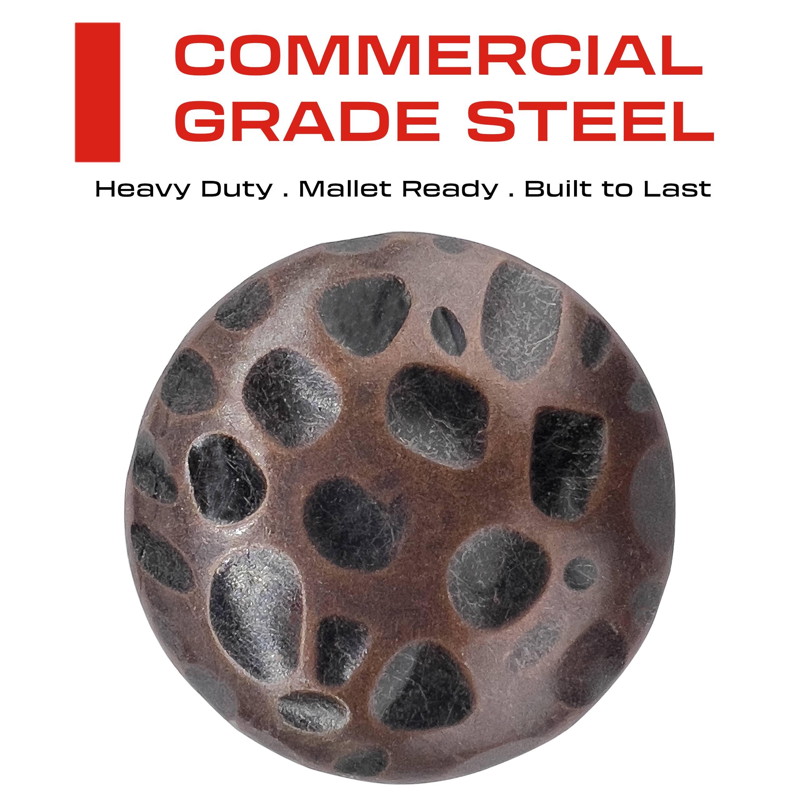 1.5” Decorative Clavo Nails Round Cratered Iron Antique Rustic Finish