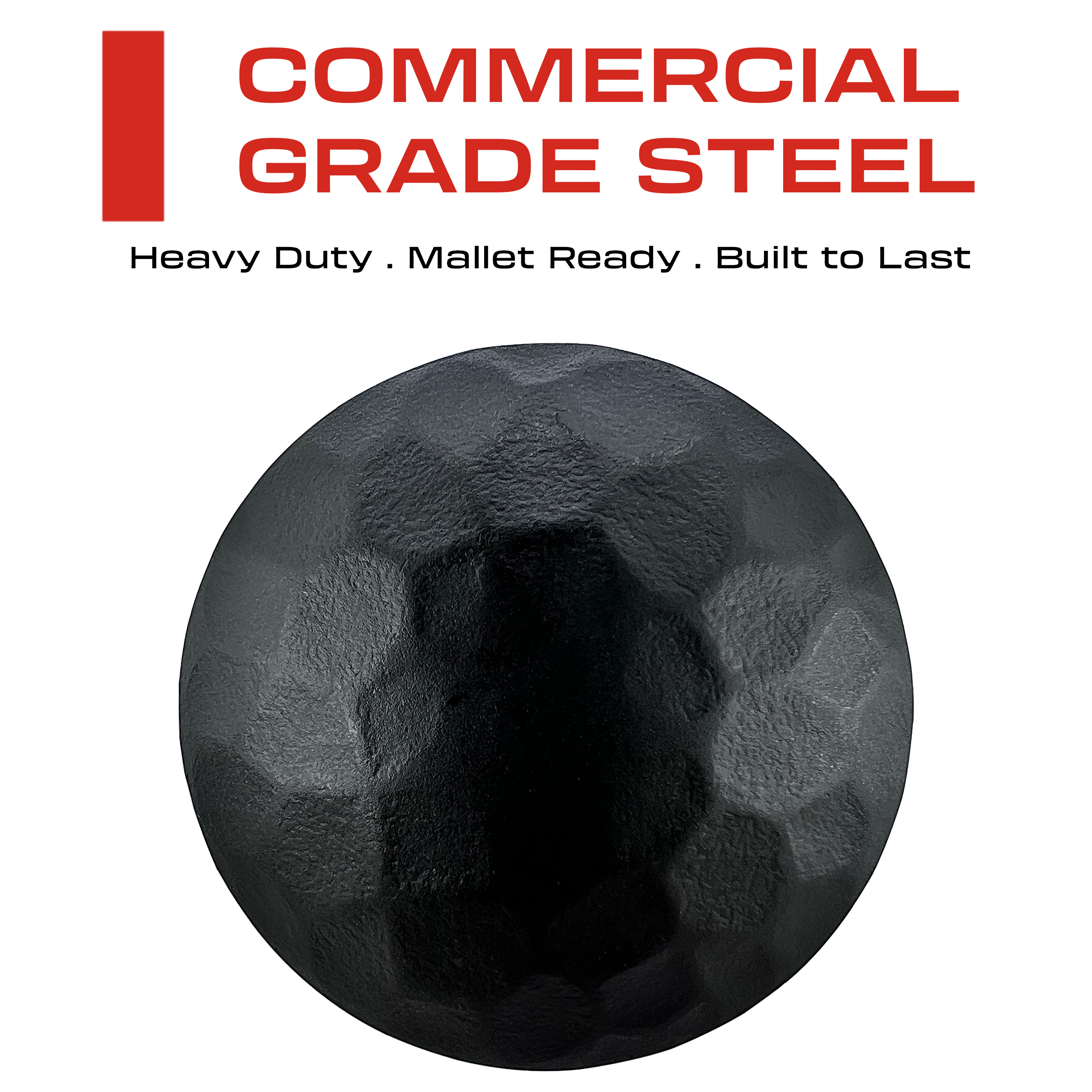 1.5” Decorative Clavo Nails Round Hammered Iron Antique Rustic Finish (Matte Black)