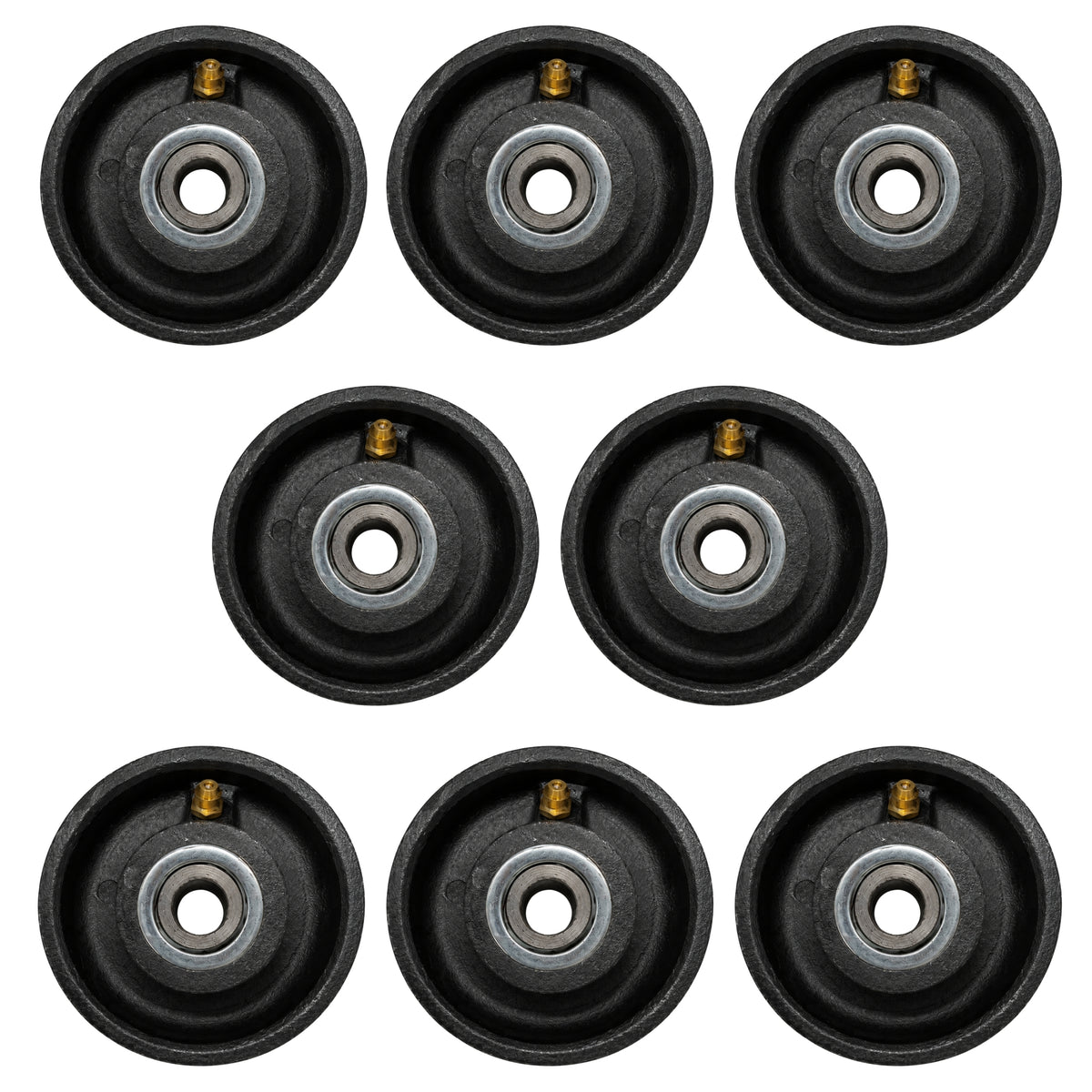 3” Inch V-Groove Gate Wheel Cast Iron Black