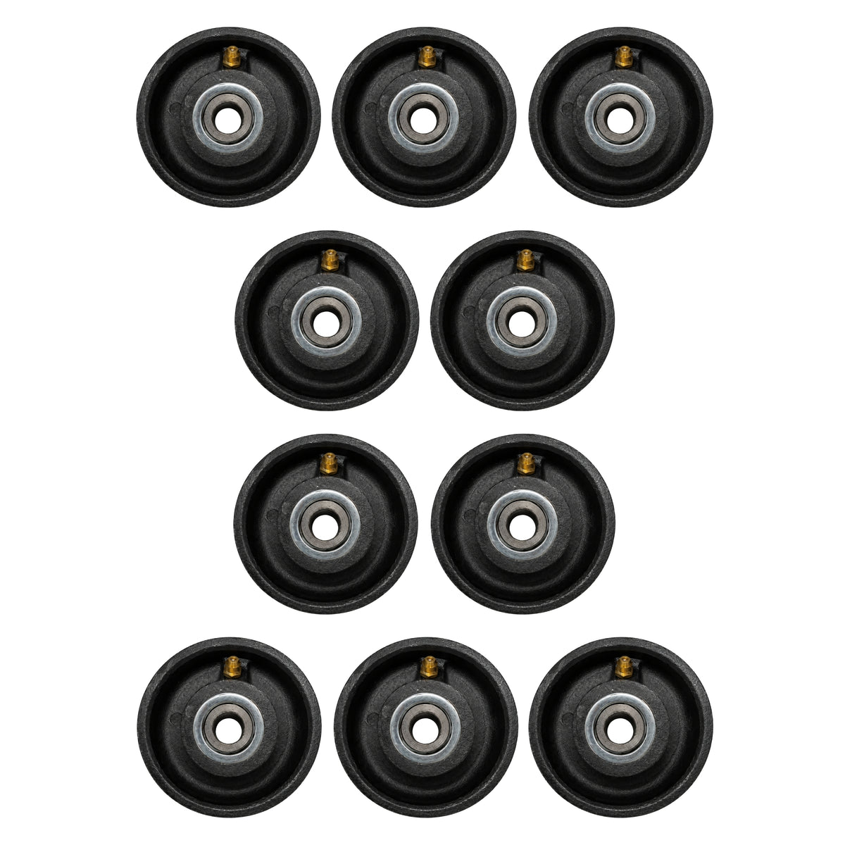 3” Inch V-Groove Gate Wheel Cast Iron Black