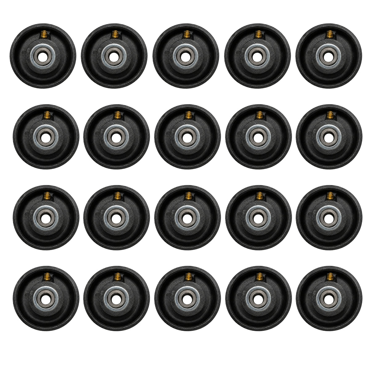 3” Inch V-Groove Gate Wheel Cast Iron Black