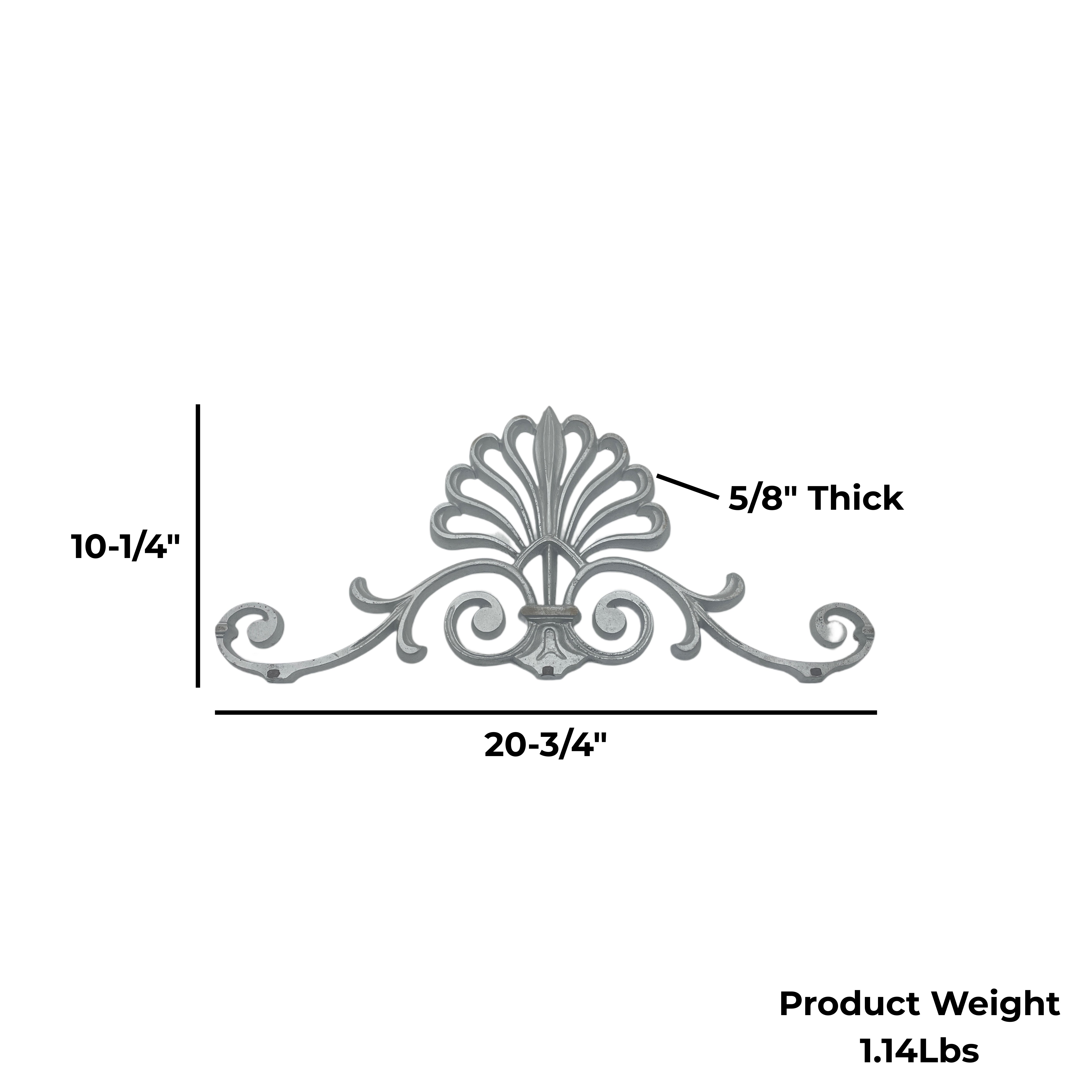Aluminum Scroll Casting – 20-3/4”x 10-1/4” Ornamental Gate & Fence Insert