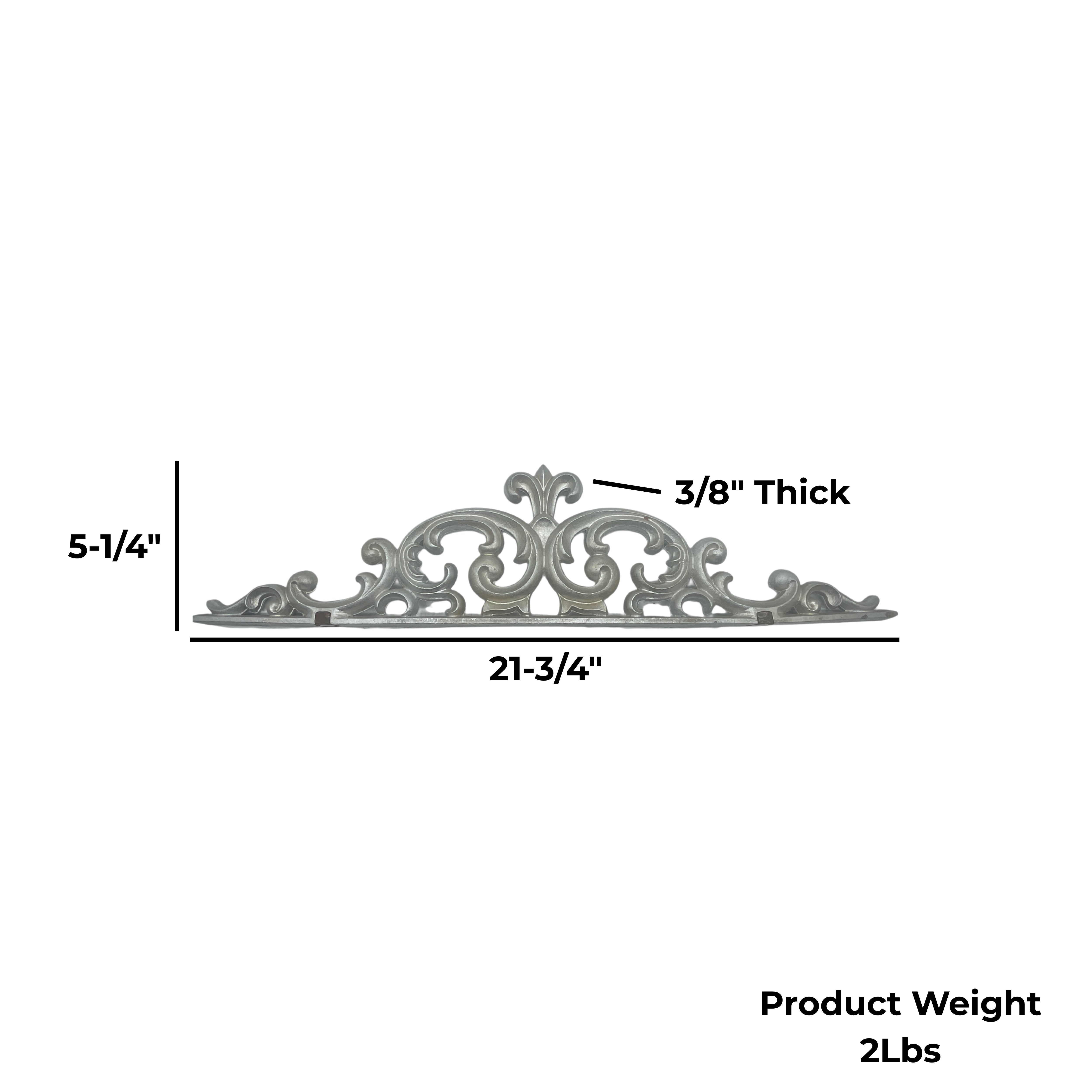 Aluminum Scroll Casting – 21-3/4”x 5-1/4” Ornamental Gate & Fence Insert