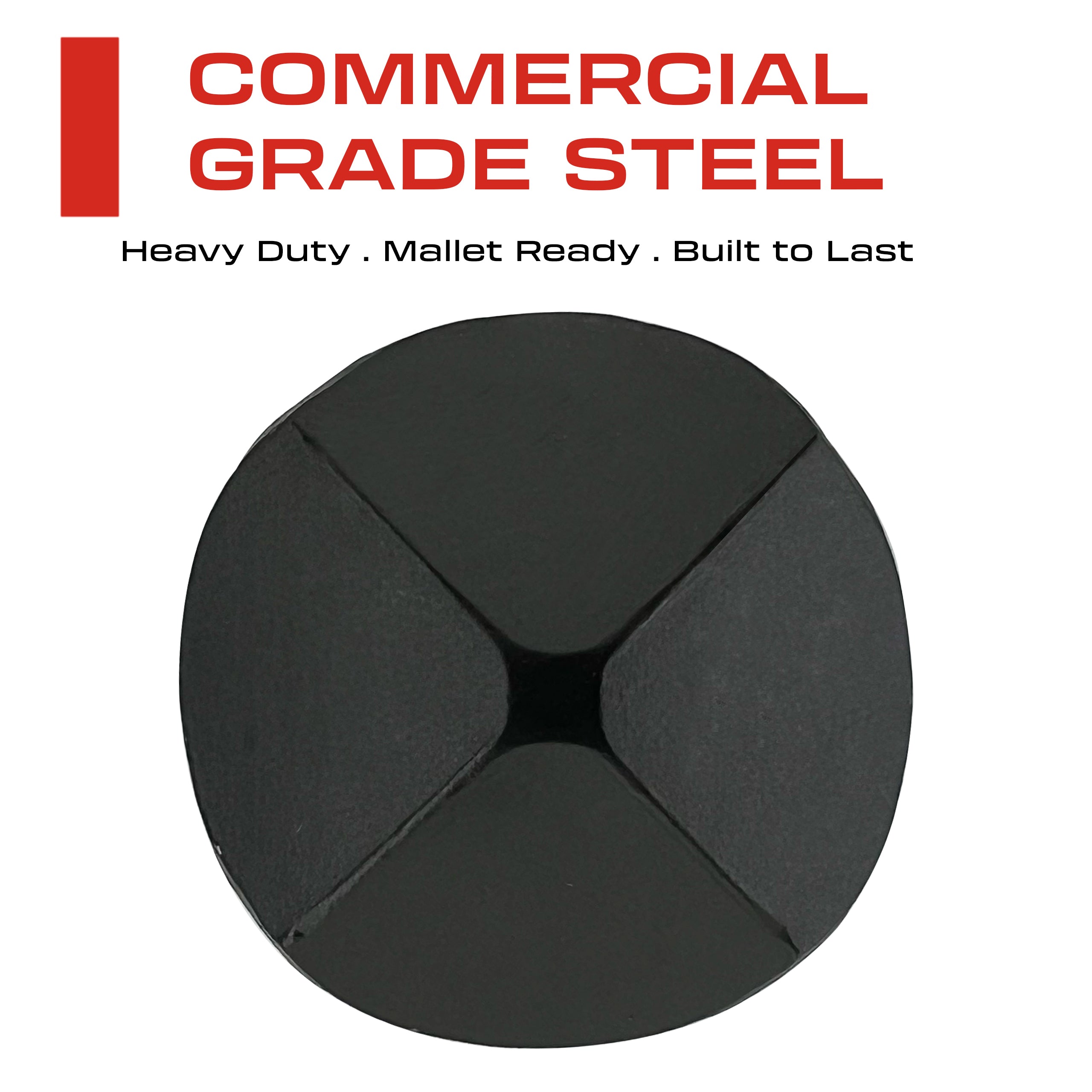 1.20” Decorative Clavo Nail Round Pyramid Iron Antique Rustic (Matte Black)