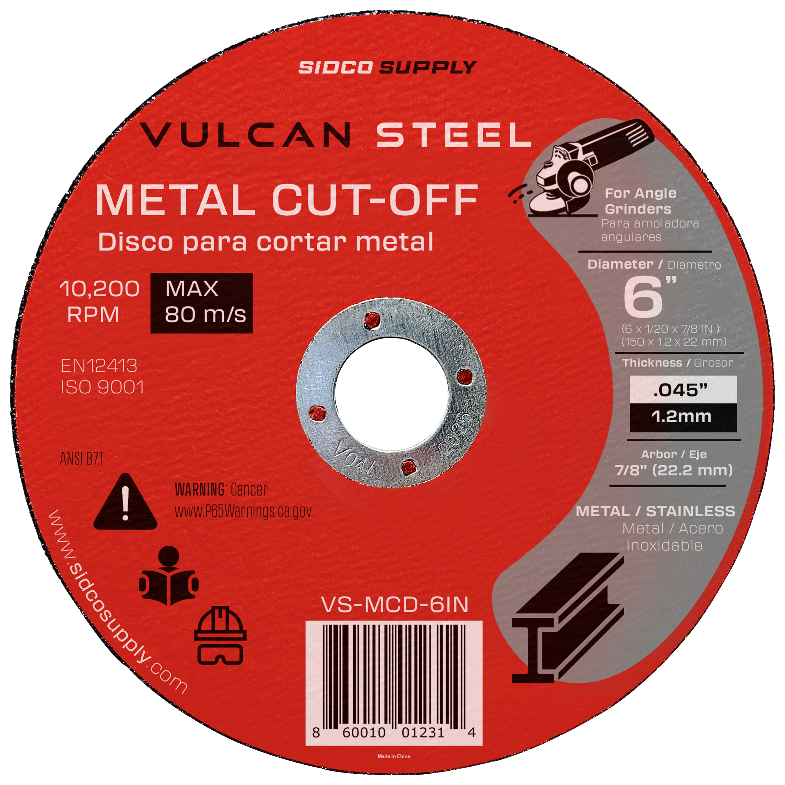 6" Inch Abrasive Cut-Off Wheel