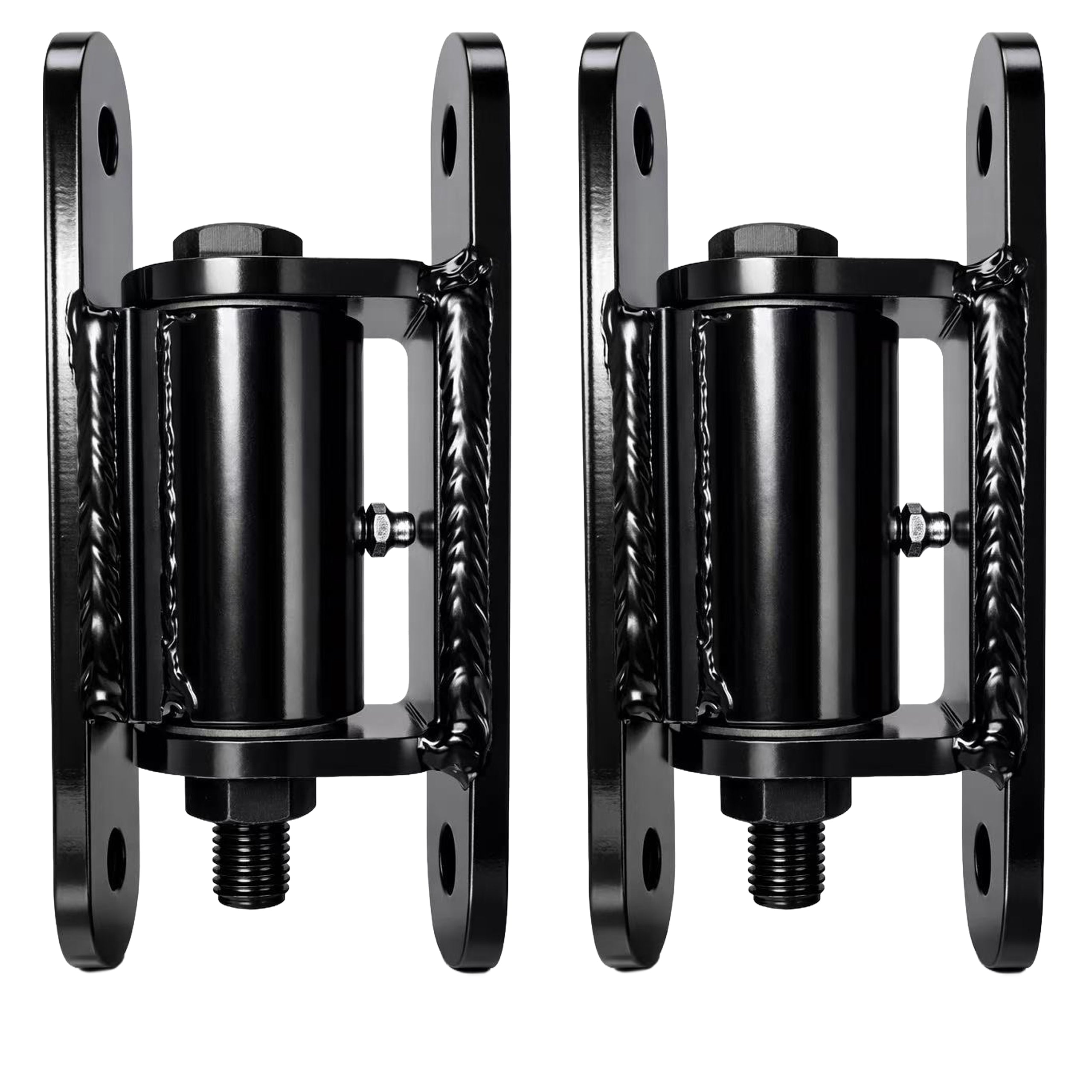 7" heavy duty gate hinge bolt-on or weld-on black steel
