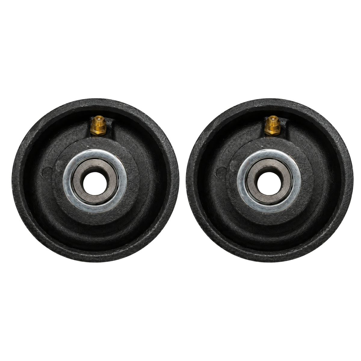 3” Inch V-Groove Gate Wheel Cast Iron Black