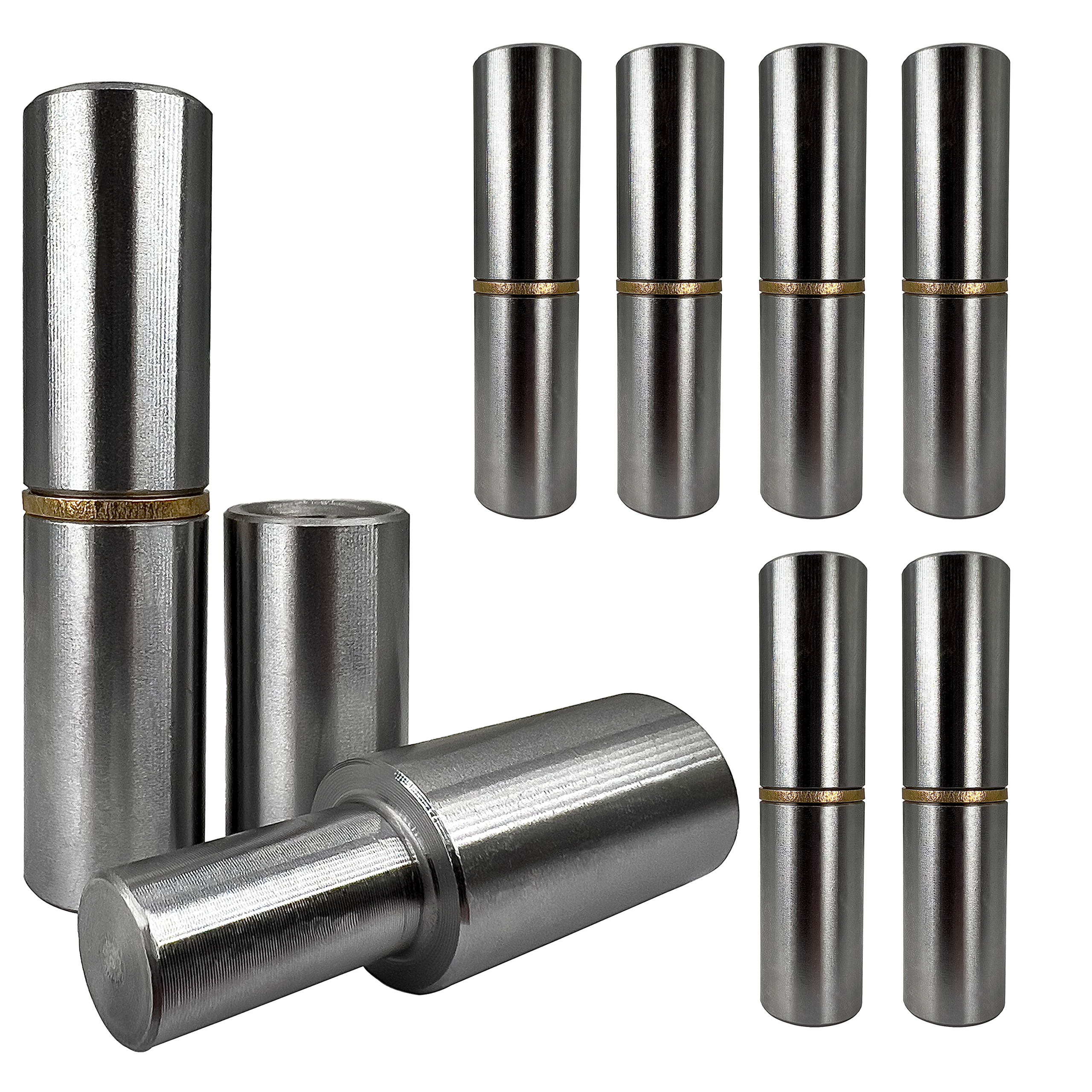 2” Inch Weldable Barrel Hinges – 2 Inch x 5/8 Inch – Heavy Duty Steel – Weld On Bullet Door Hinges