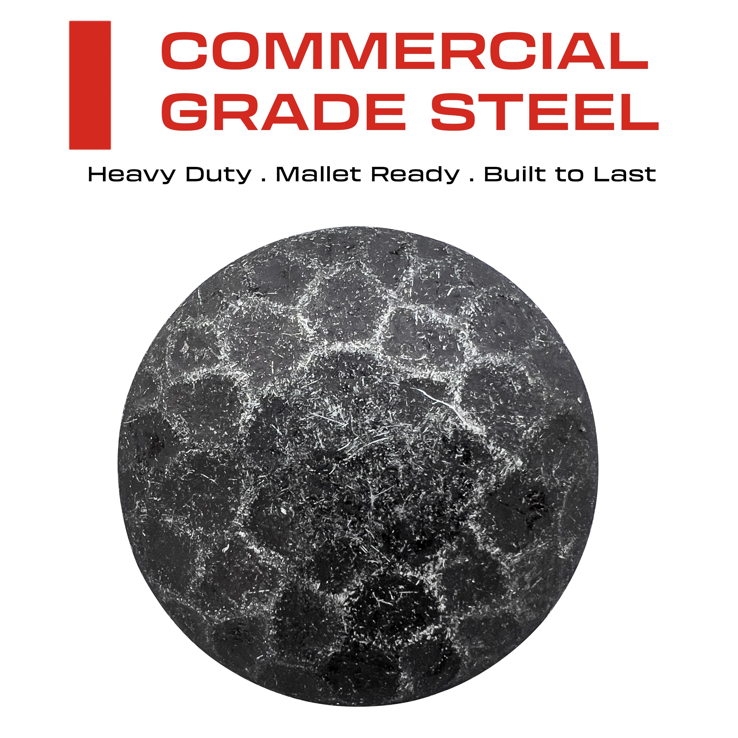 1.5” Decorative Clavo Nails Round Hammered Iron Antique Rustic Finish (Black & Silver)