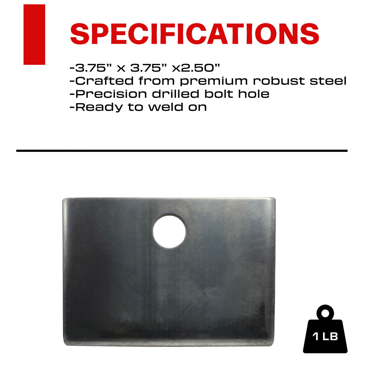 3” Inch V-Groove Gate Wheel Cast Iron Black with Weldable Box