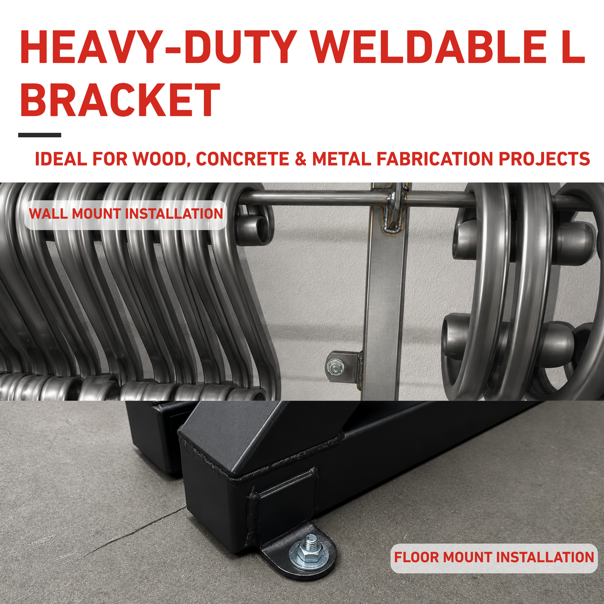 L-Bracket - 1-1/2”x 1-1/2” Weldable Mounting L-Bracket