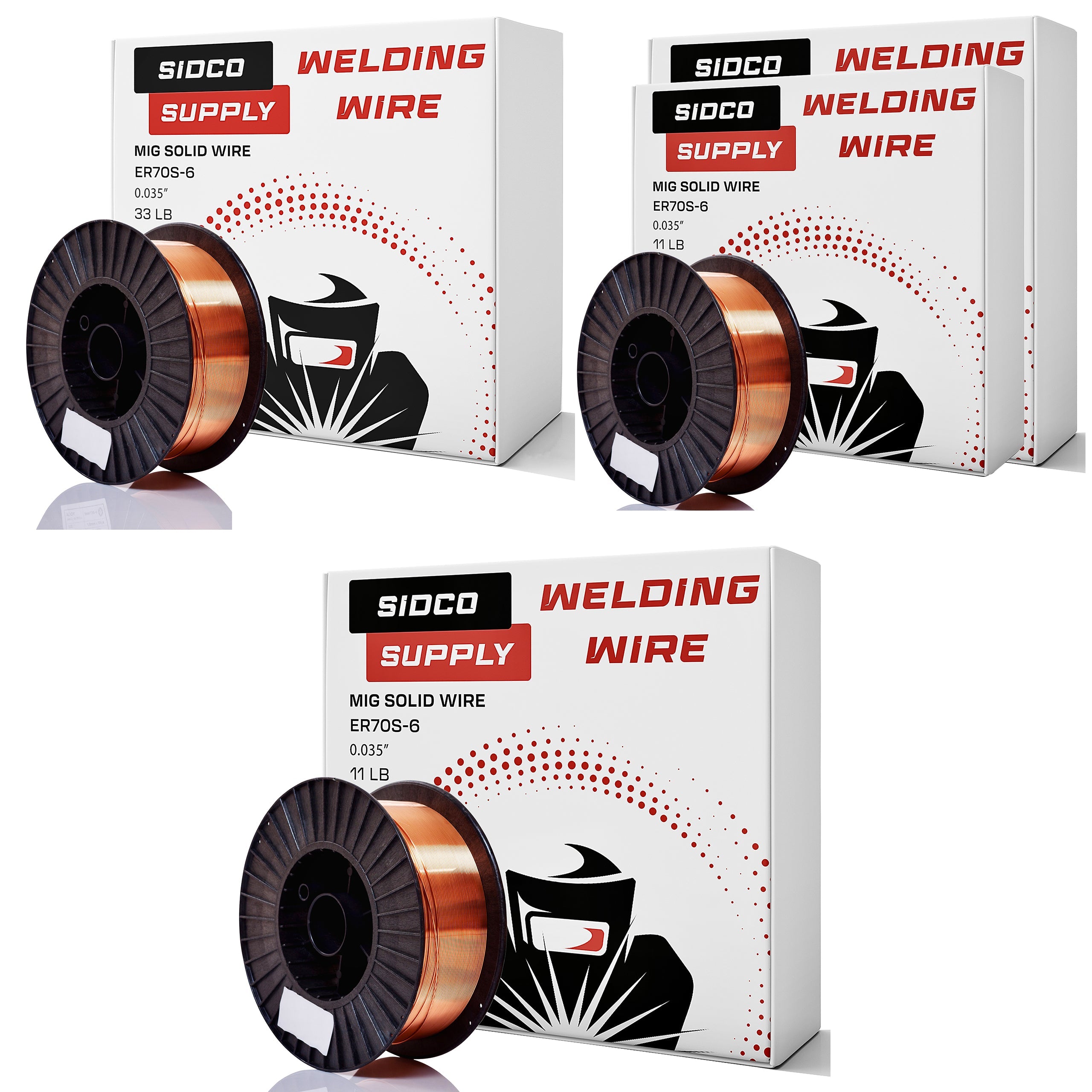 Solid MIG Welding Wire ER70S-6-0.035 Inch - Copper Coated Carbon Steel