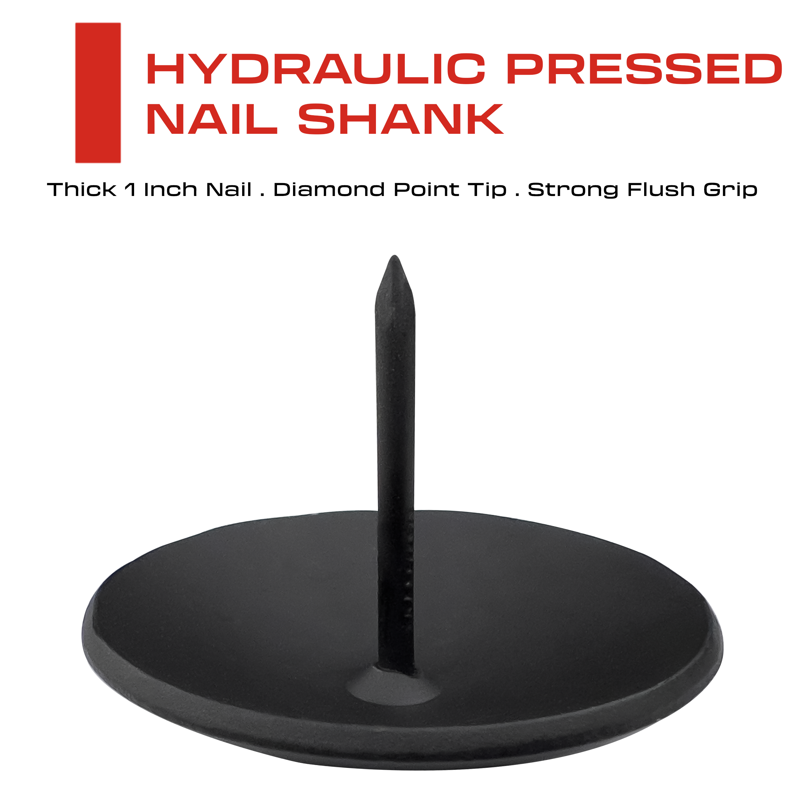 1.5” Decorative Clavo Nails Round Speckled Iron Antique Rustic Finish (Matte Black)