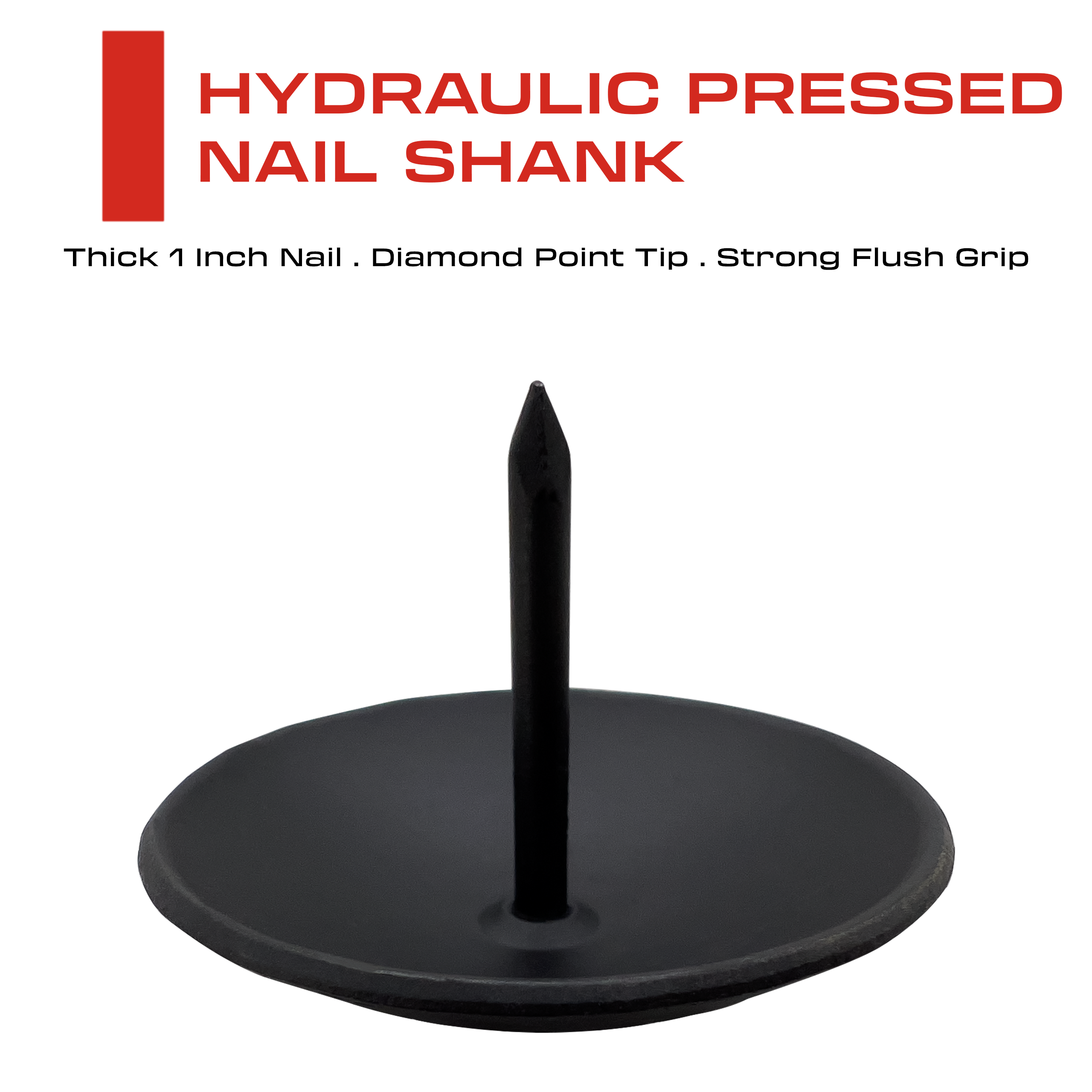 1.5” Decorative Clavo Nails Round Hammered Iron Antique Rustic Finish (Matte Black)