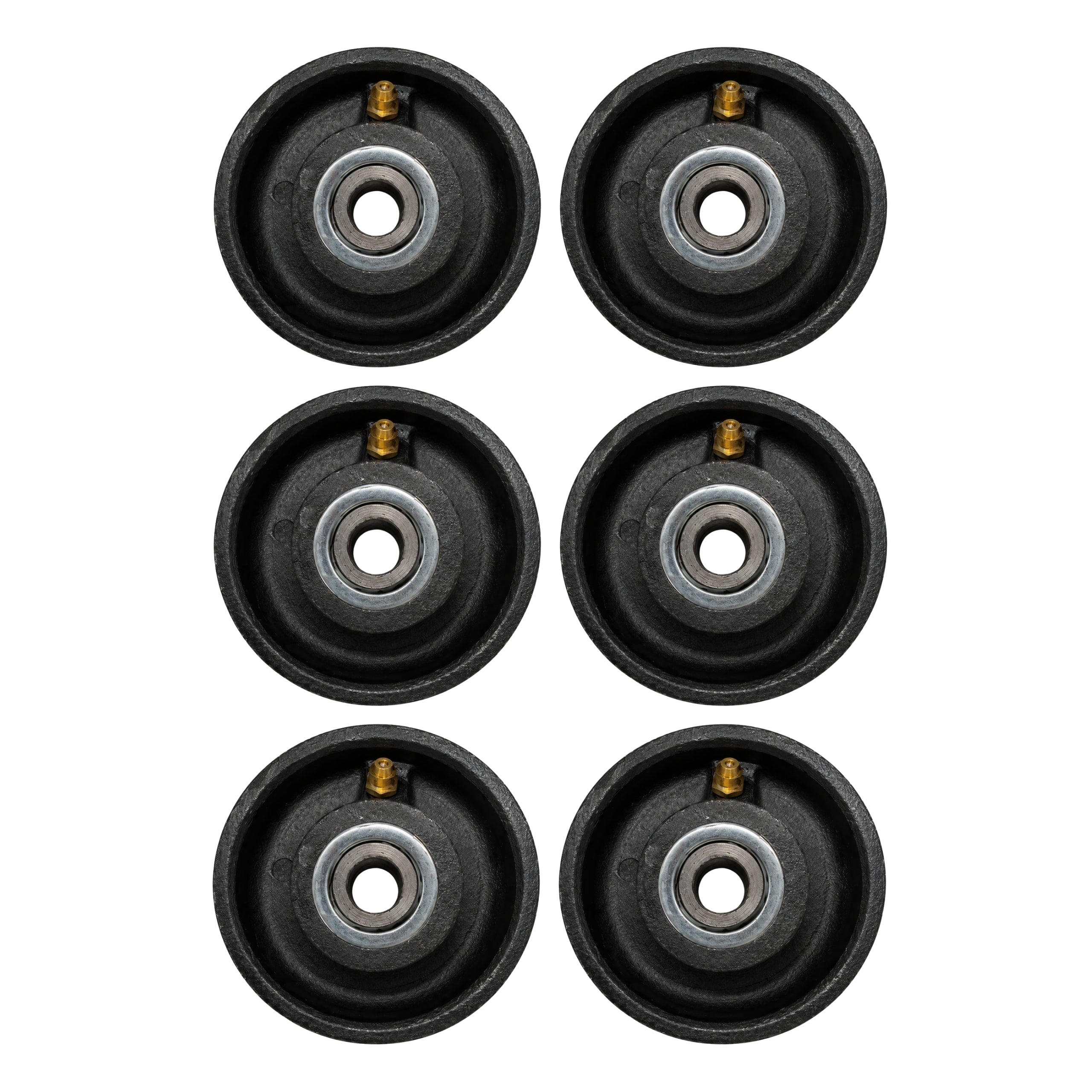 3” Inch V-Groove Gate Wheel Cast Iron Black