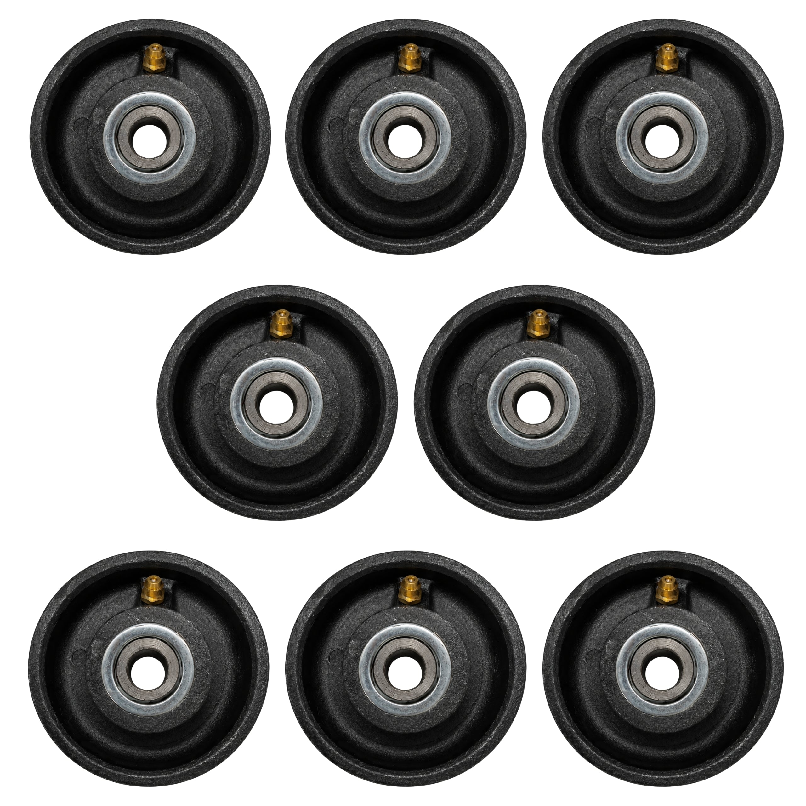 3” Inch V-Groove Gate Wheel Cast Iron Black