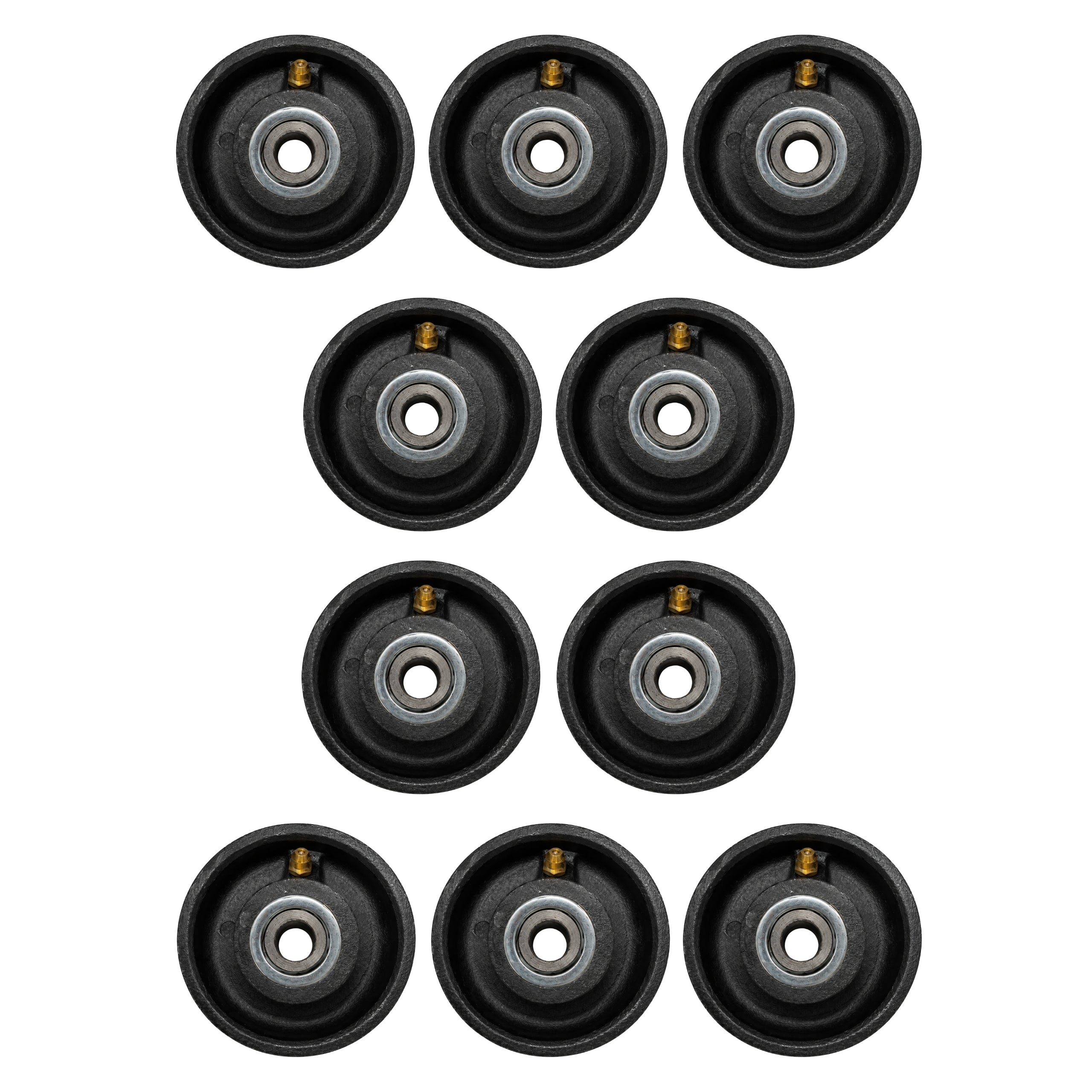 3” Inch V-Groove Gate Wheel Cast Iron Black