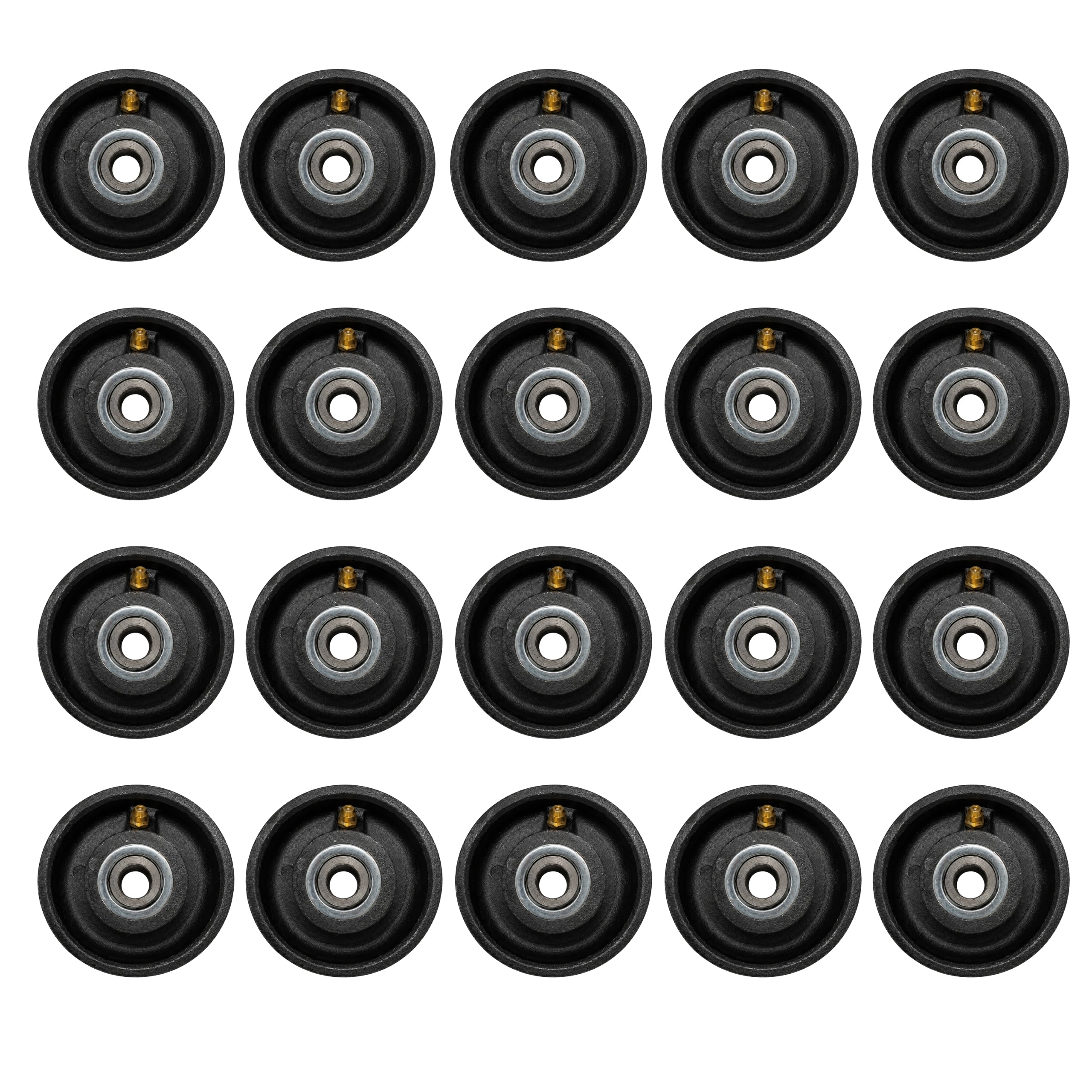 3” Inch V-Groove Gate Wheel Cast Iron Black