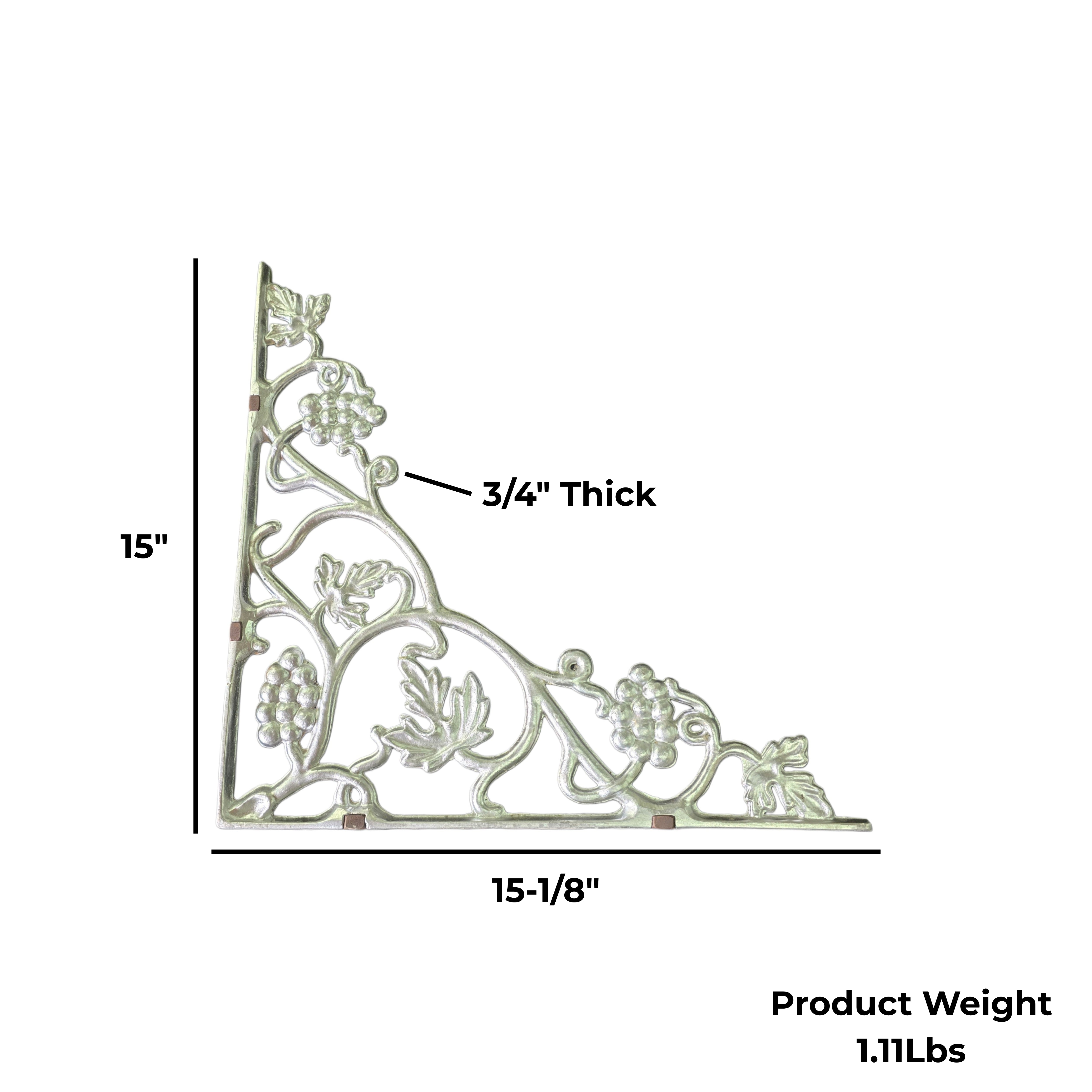 Aluminum Grape Casting – 15”x15-1/8” Ornamental Gate & Fence Insert