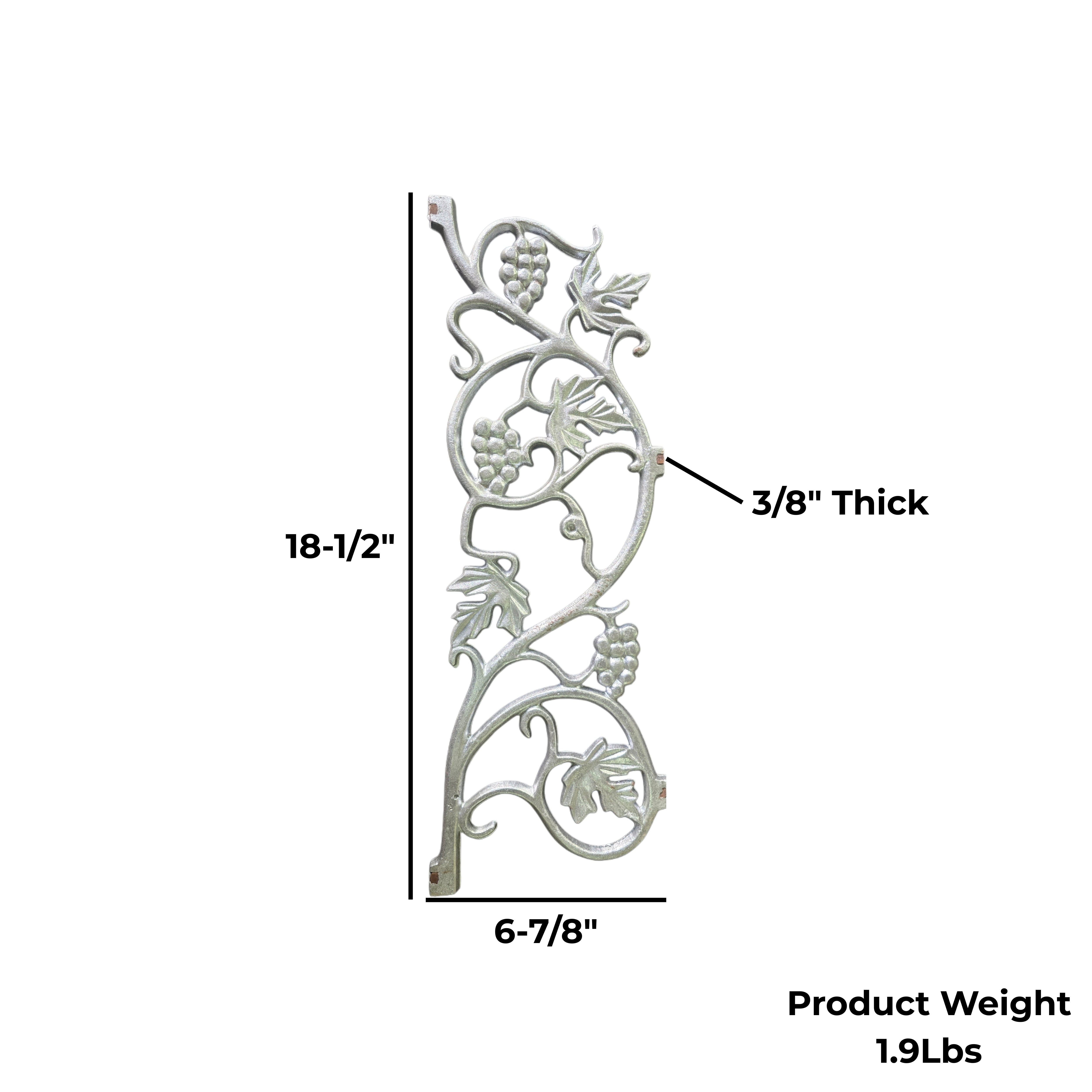 Aluminum Grape Casting – 18-1/2" x 6-7/8" Ornamental Gate & Fence Insert