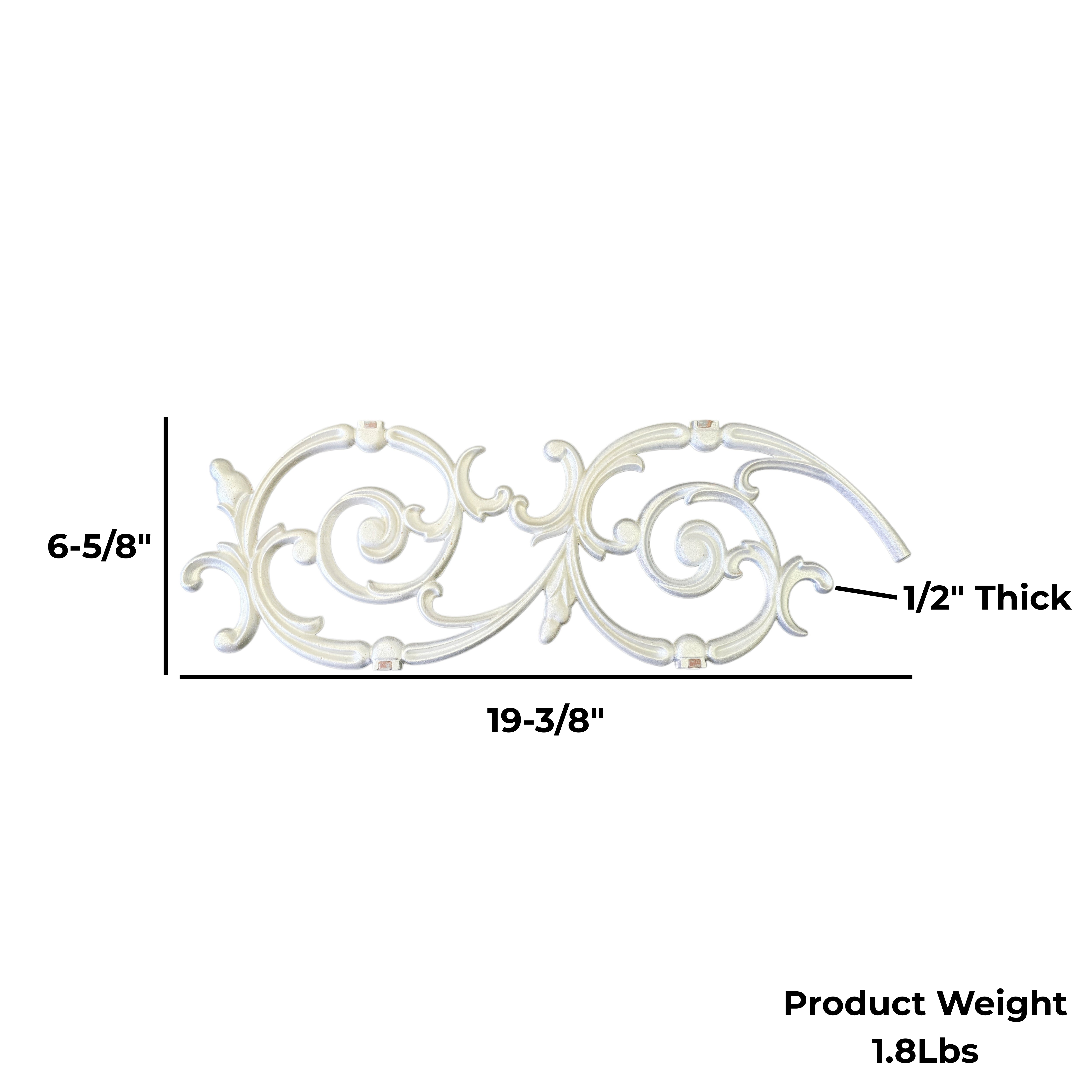 Aluminum Scroll Casting – 19-3/8”x 6-5/8” Ornamental Gate & Fence Insert