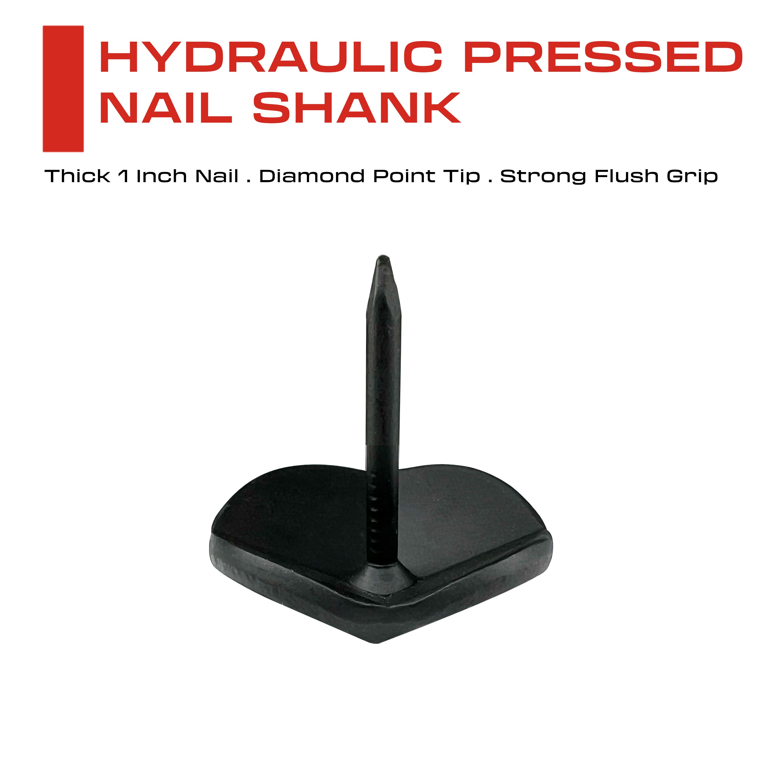 1.20” Decorative Clavo Nail Round Pyramid Iron Antique Rustic (Matte Black)