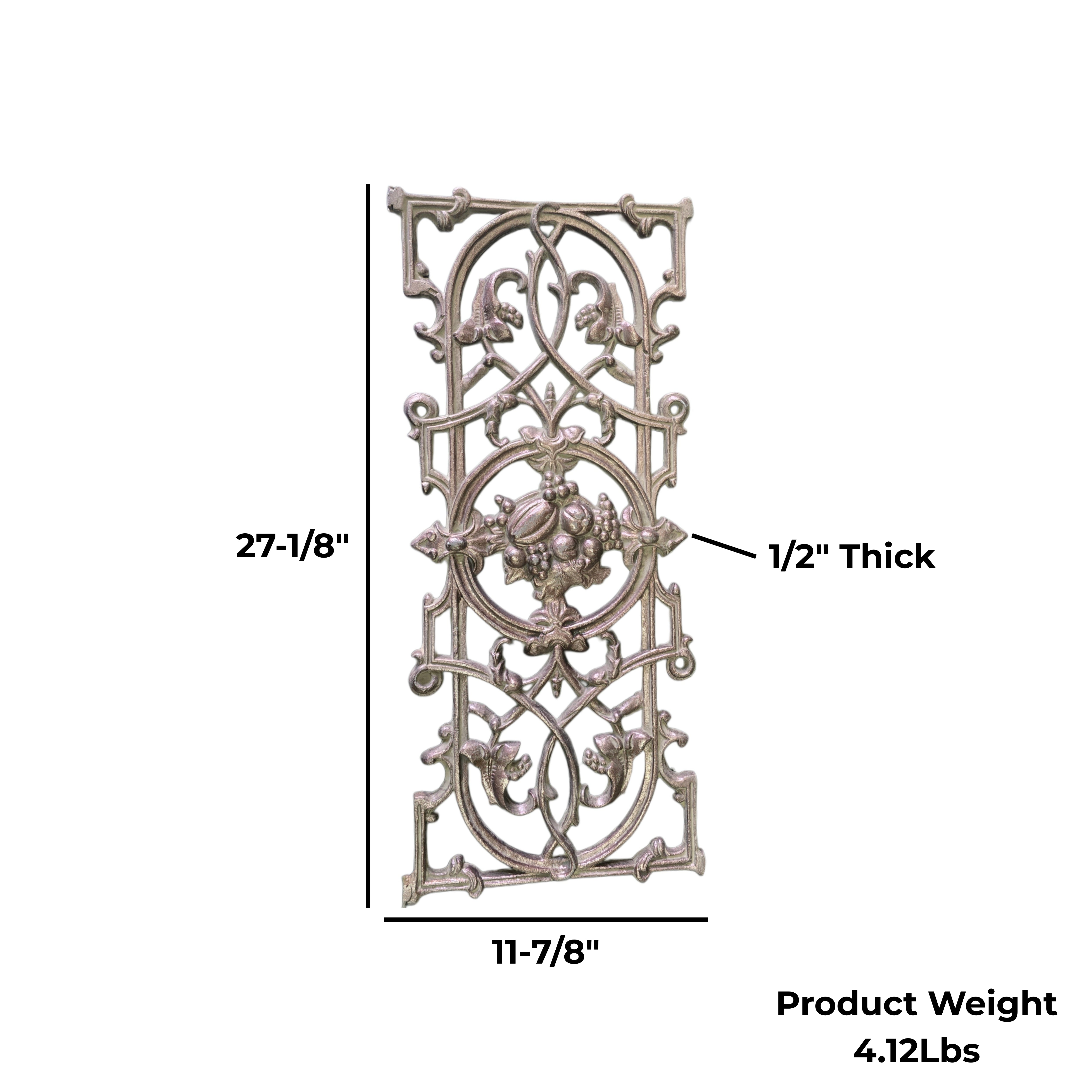 Aluminum Grape Casting – 27-1/8" x 11-7/8" Ornamental Gate & Fence Insert