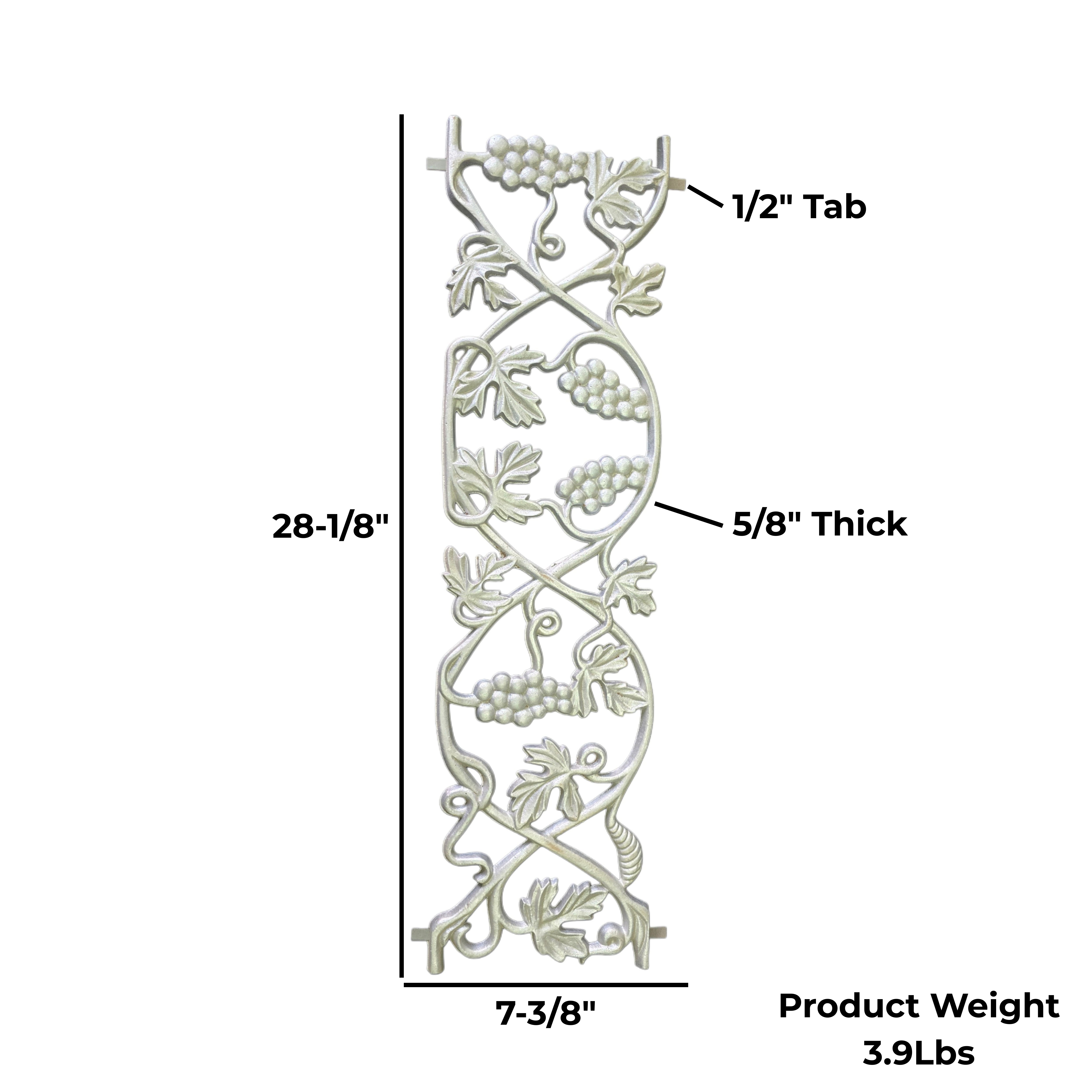 Aluminum Grape Casting – 28-1/8" x 7-3/8" Ornamental Gate & Fence Insert