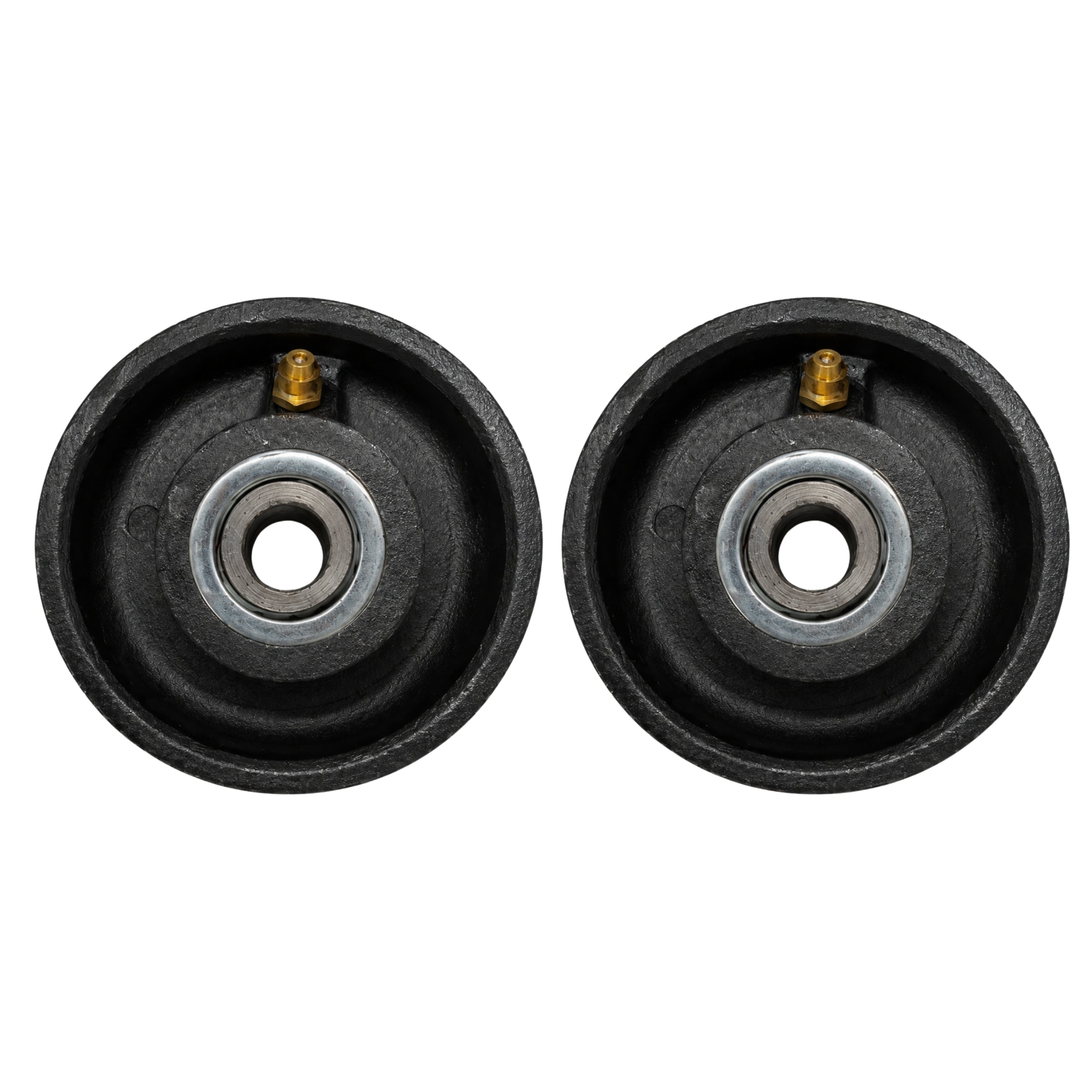 3” Inch V-Groove Gate Wheel Cast Iron Black