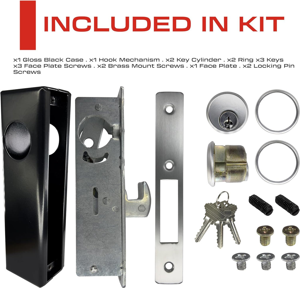 Sliding Gate Lock Hook Bolt Mortise Lock Weldable Steel Hook Lock