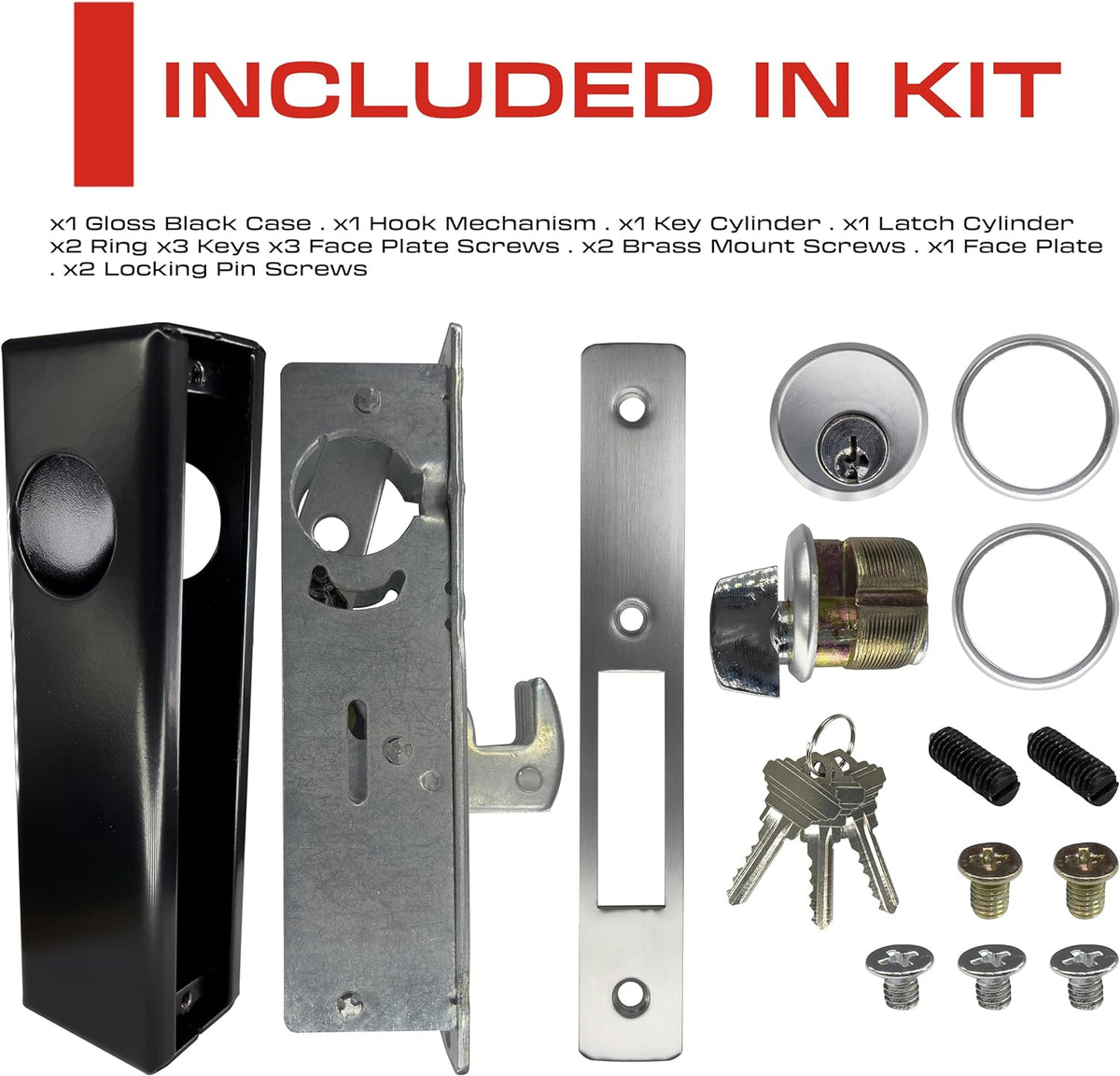 1 3/4 Inch Self-Locking Gravity Gate Latch – Weld On, Mill Finish, Pin Included