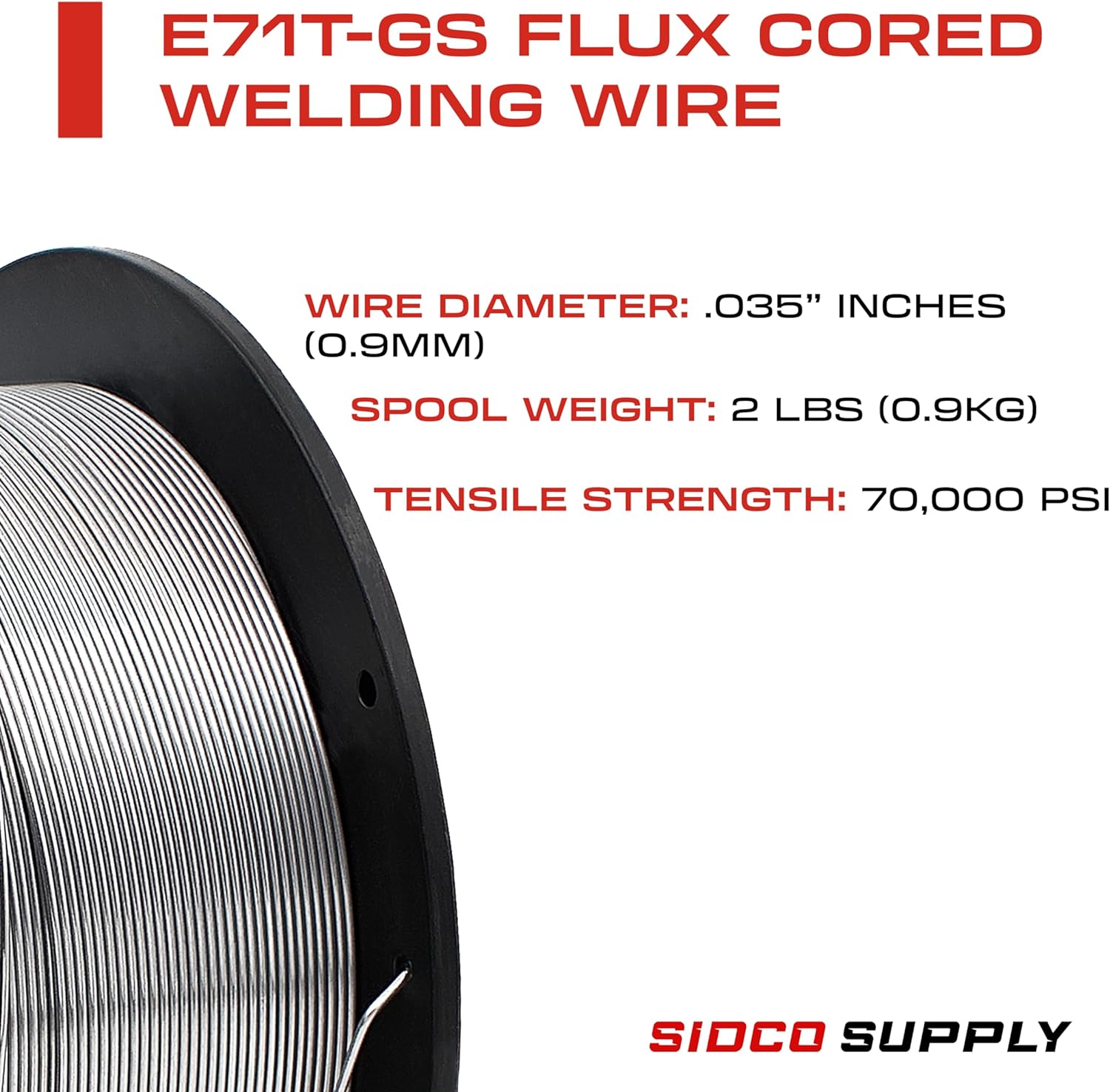Flux Core Welding Wire .035” E71T-GS Gasless Flux Core Wire