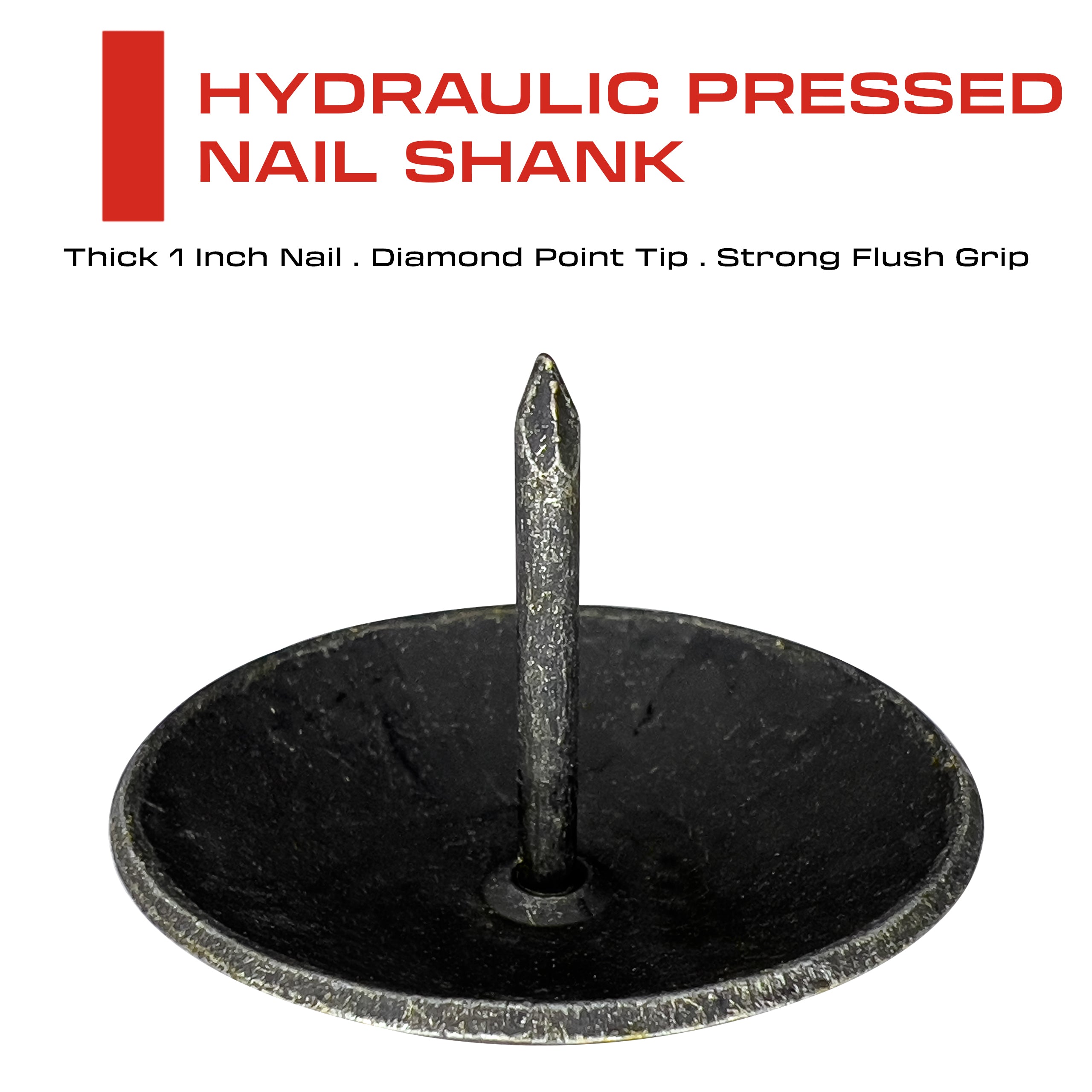1.5” Decorative Clavo Nails Round Hammered Iron Antique Rustic Finish (Black & Bronze)