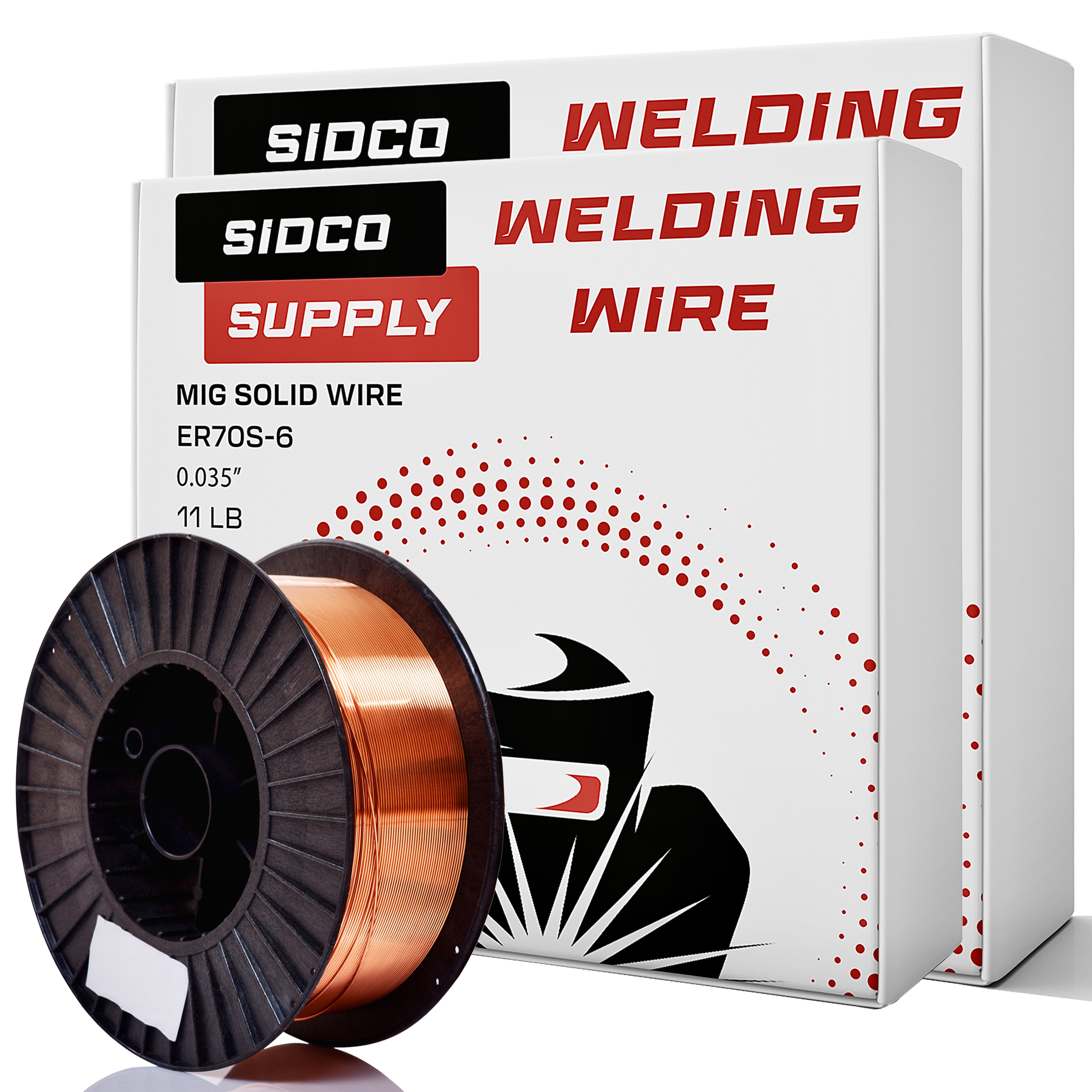 Solid MIG Welding Wire - ER70S-6-0.035 Inch, 11 LB Spool – 2 Pack