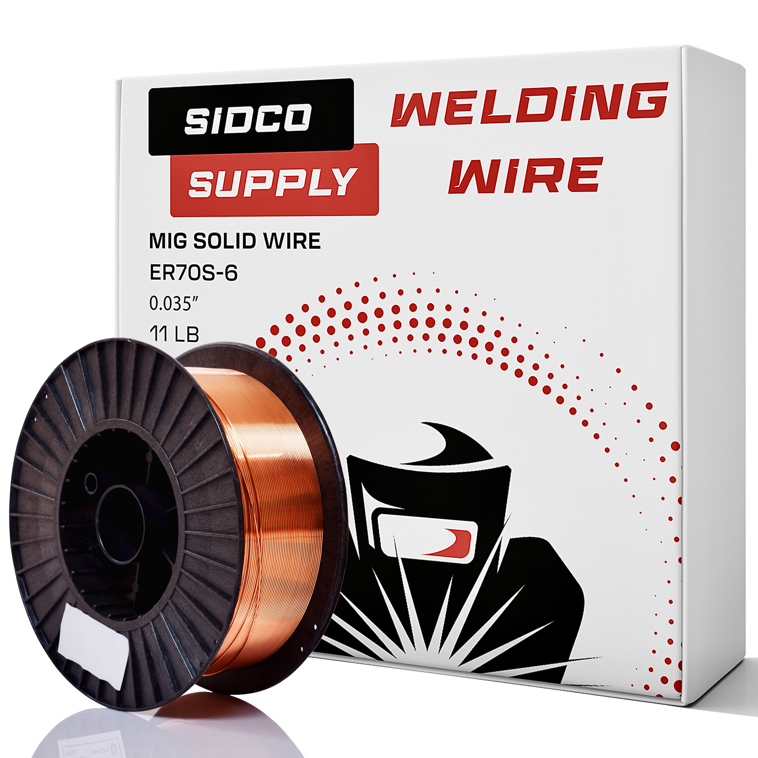 Solid MIG Welding Wire - ER70S-6-0.035 Inch, 11 LB Spool - Mild Steel