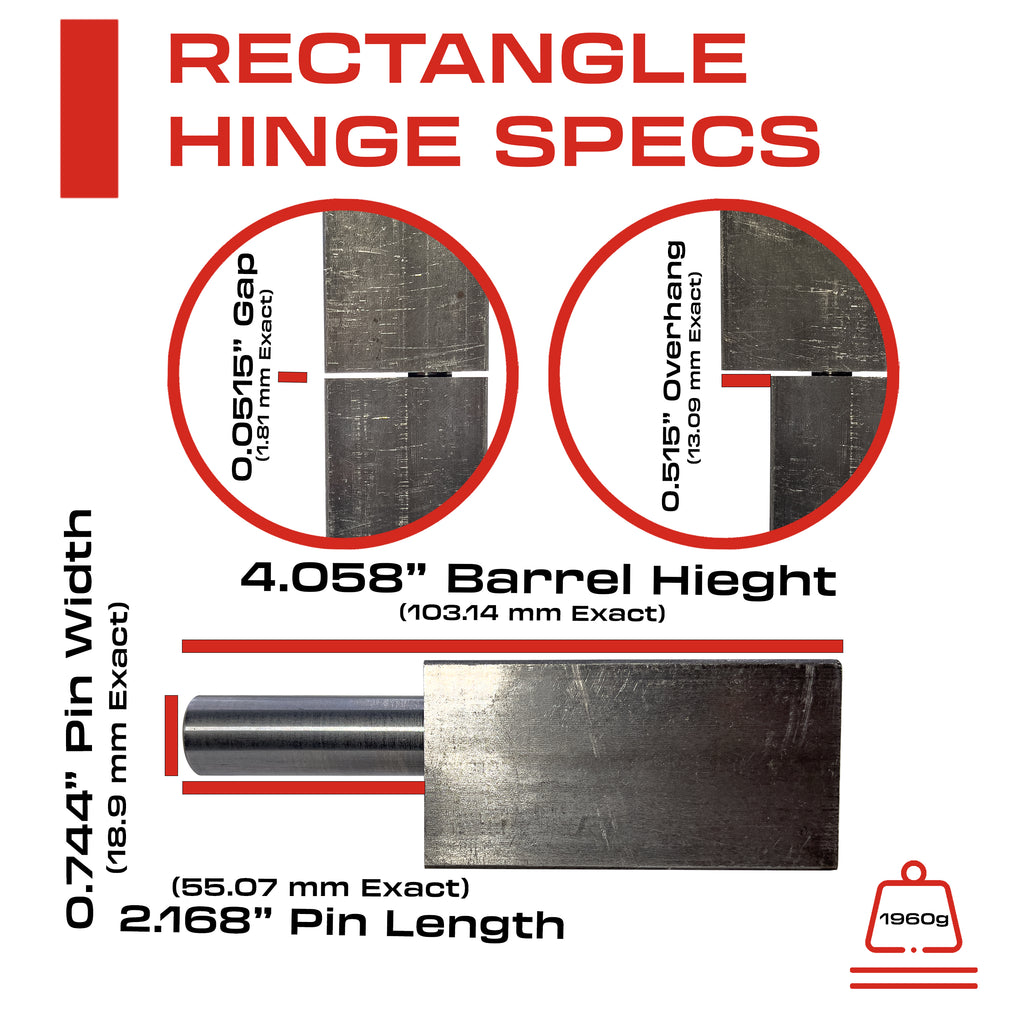 Rectangular Hinge Sidco Supply 7” Inch Weldable Rectangle Hinges – Heavy Duty Gate Hinge