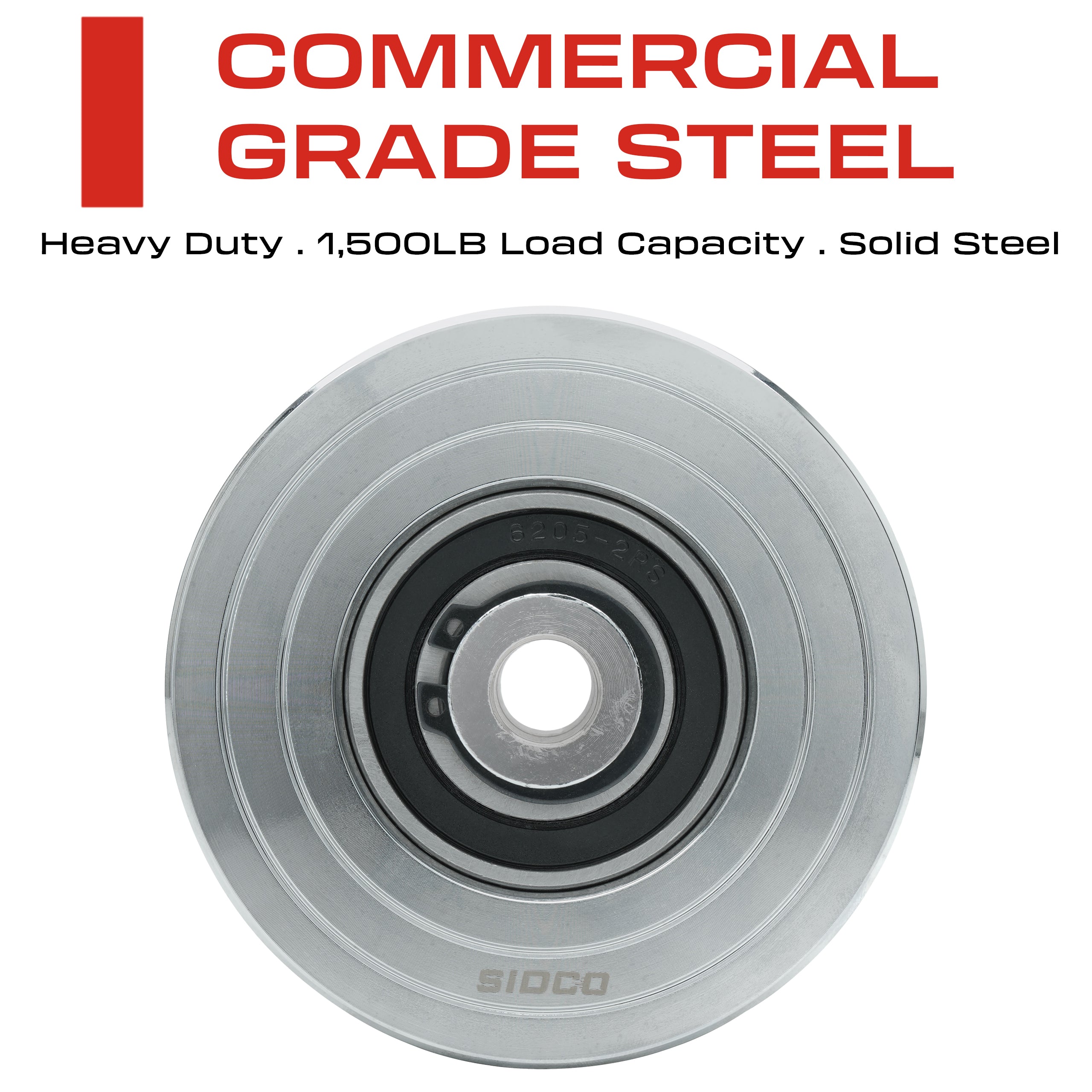 3.5 Inch Solid Steel VGroove Sliding Gate Wheel Heavy Duty Metal Wheel