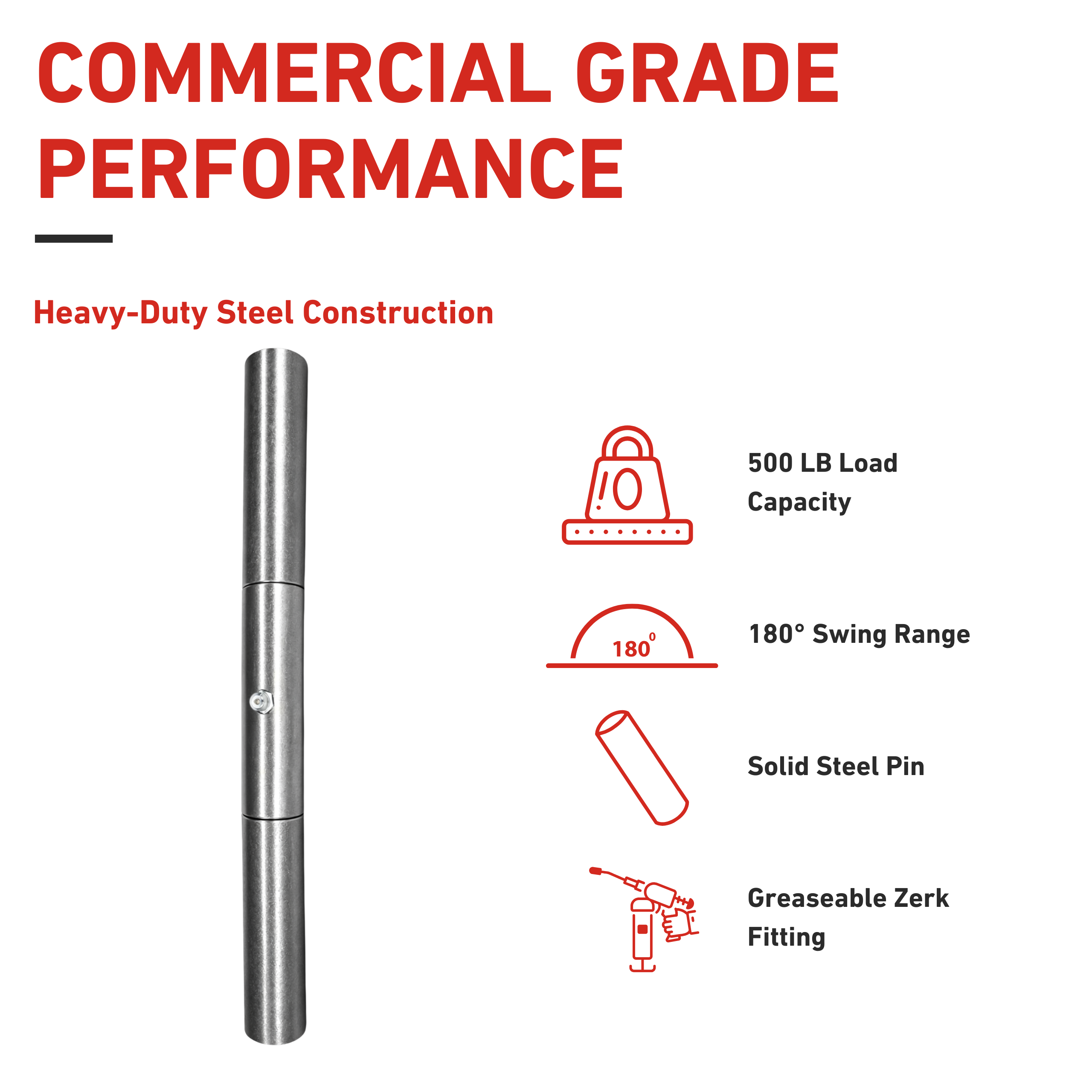 Product with features highlighted on a white background