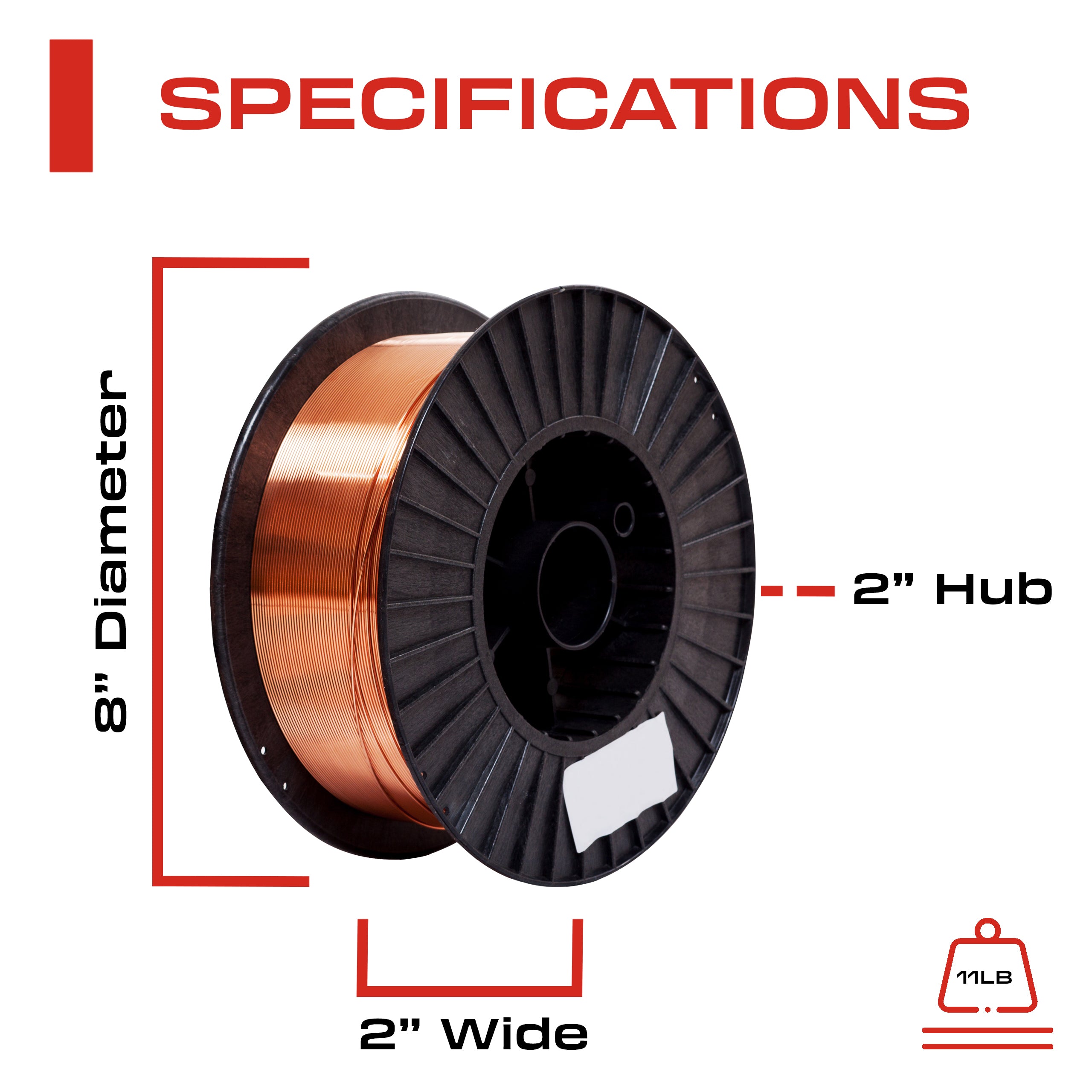 Solid MIG Welding Wire - ER70S-6-0.035 Inch, 11 LB Spool - Mild Steel